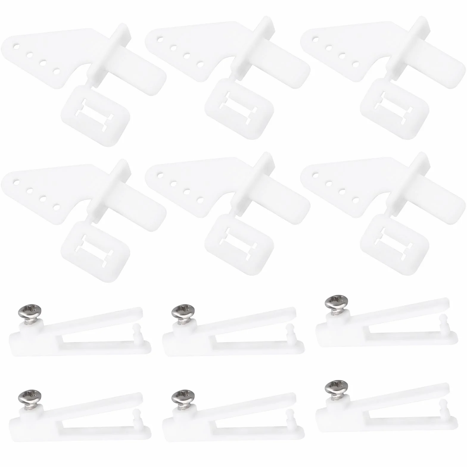 ECSiNG 20 Piezas Bocinas de Control de Nailon de 4 Orificios para Piezas de Aviones RC Control Remoto Espuma Avión Eléctrico Máquinas KT Accesorios de Repuesto