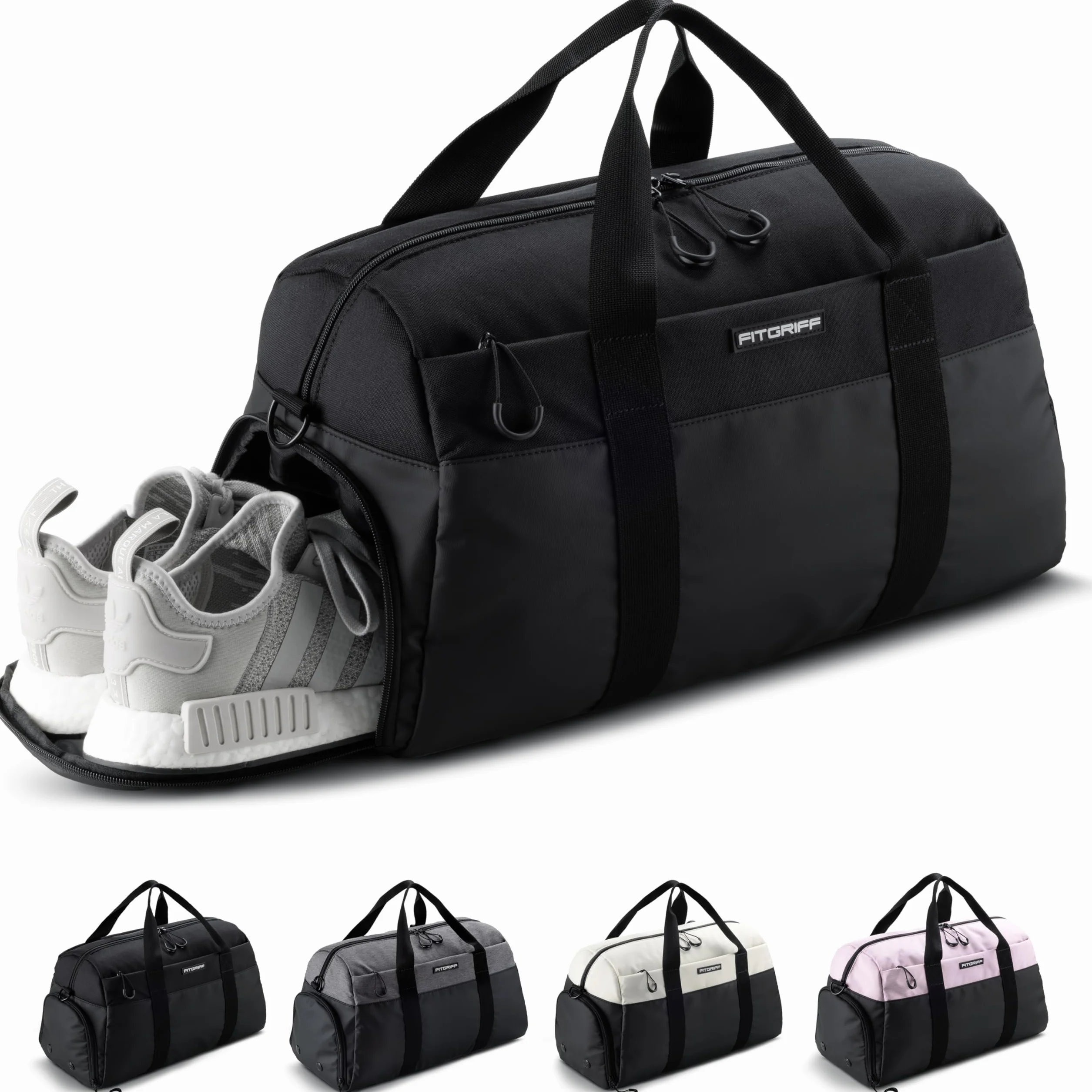 Fitgriff® Bolsa Deporte V2 Compartimento Zapatos Humeda Bolso Gimnasio Viaje Entrenamiento