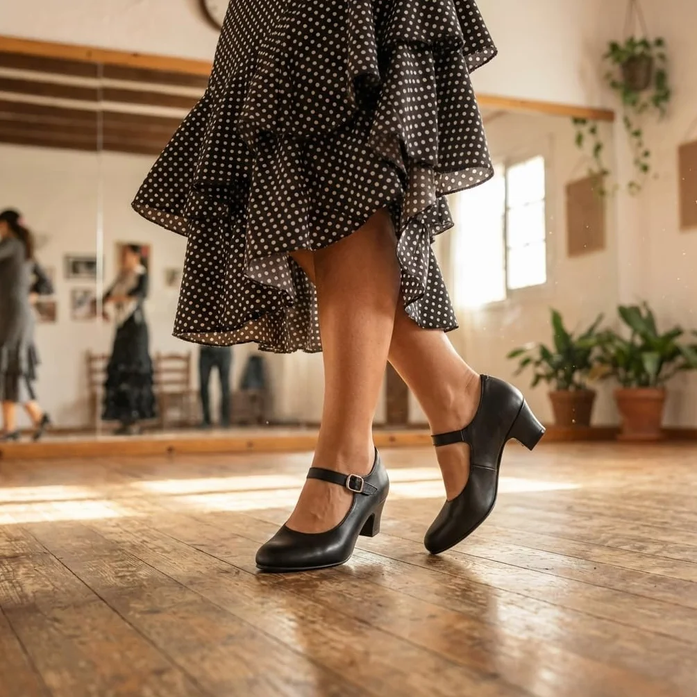 DILEMA Zapato Flamenco Sevillanas Cómodas Mujer Hechas a Mano España