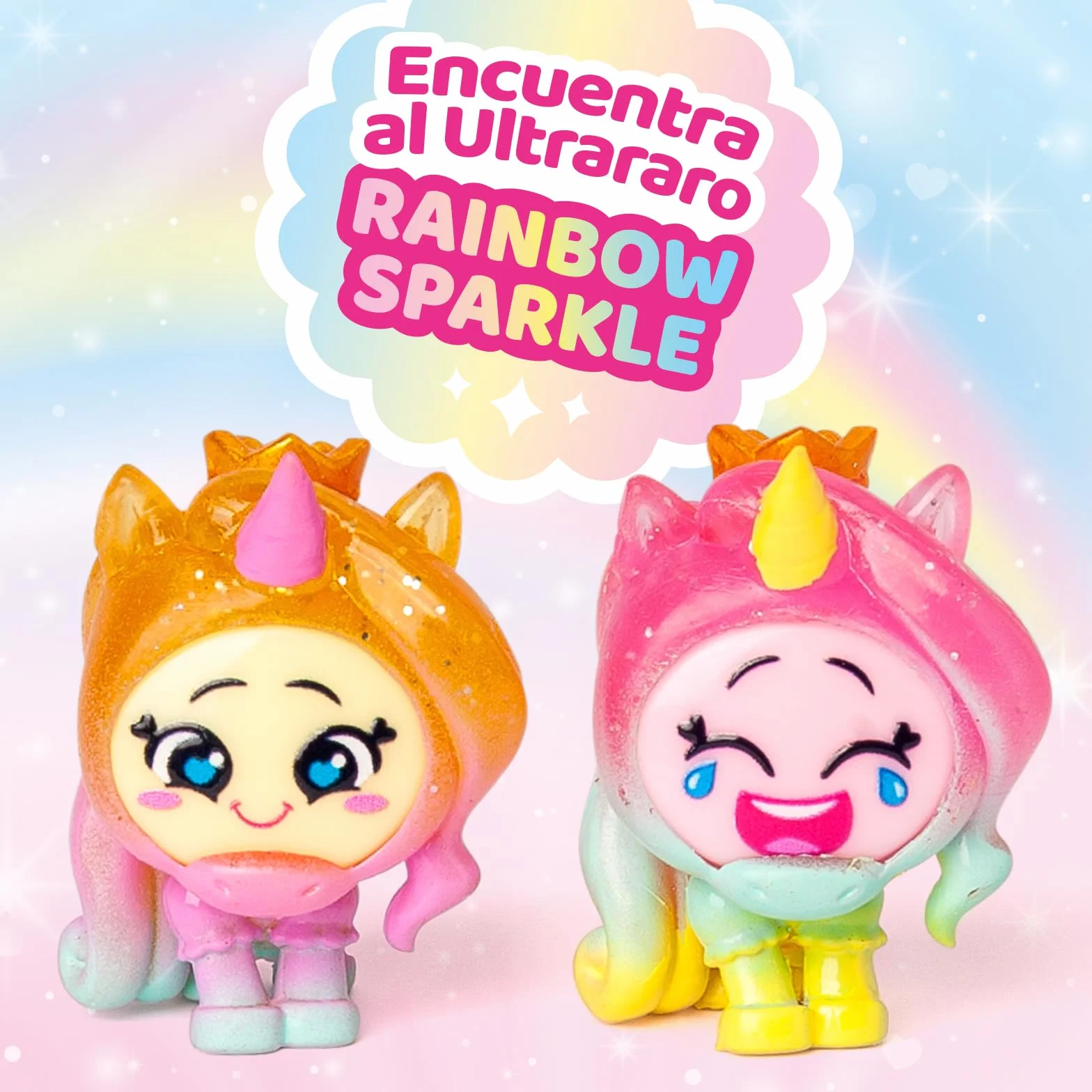 MOJIPOPS Rainbow Series – One Pack. Caja con 24 sobres con figuras coleccionables. Cada sobre Contiene 1 Mojipop sorpresa y 1 Checklist