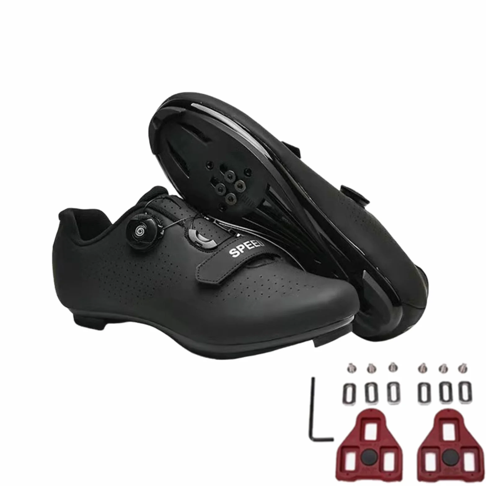 Fansu Zapatillas de Ciclismo MTB Unisex Carretera Cordones Giratorios SPD Compatibles 36-47 EU