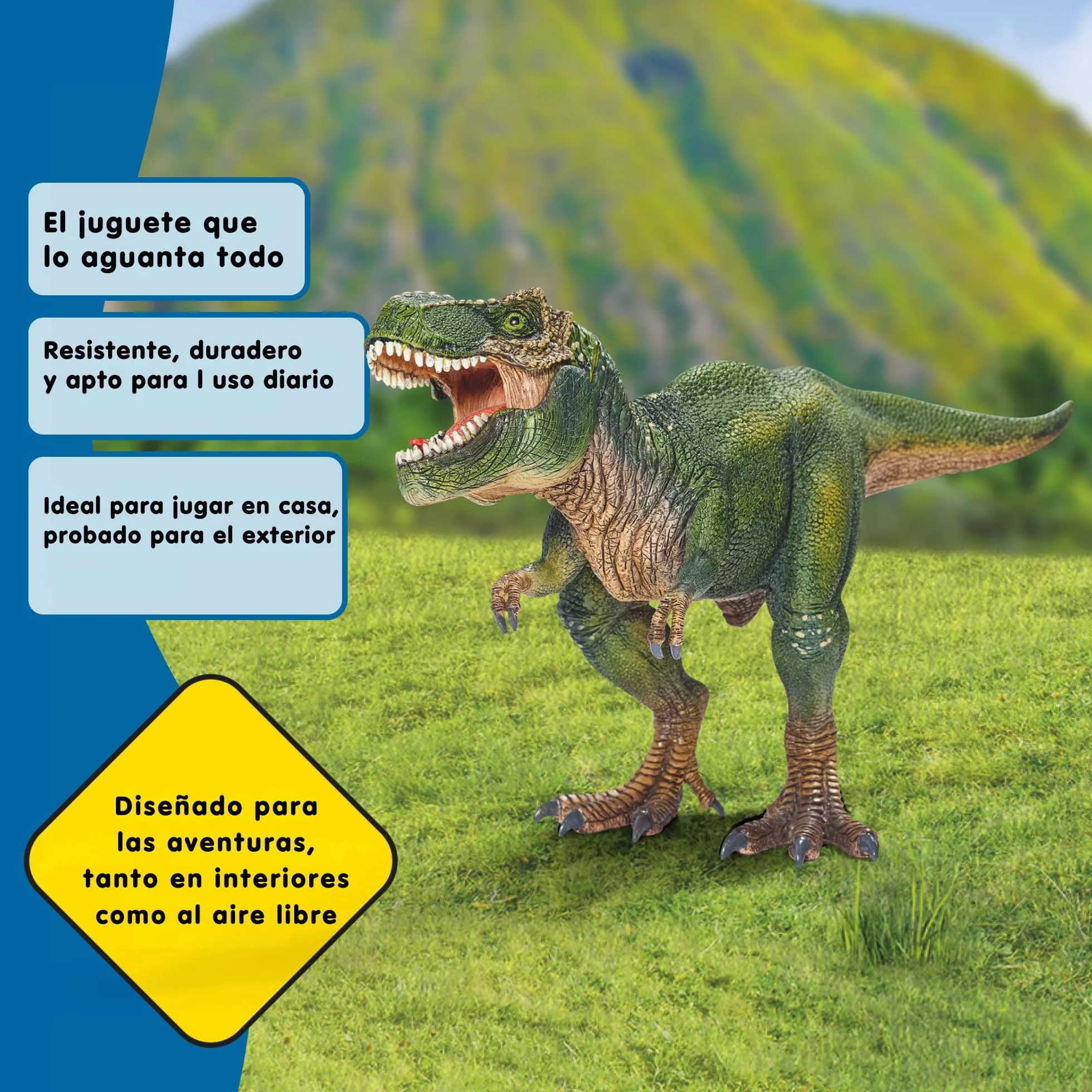 Schleich Dinosaurs | Tyrannosaurus Rex 14525 | Dinosaurio Realista con mandíbula móvil | Gran Regalo para niños y niñas | Juguete de Dinosaurio Partir de 3 años | 28 x 10 x 14 cm