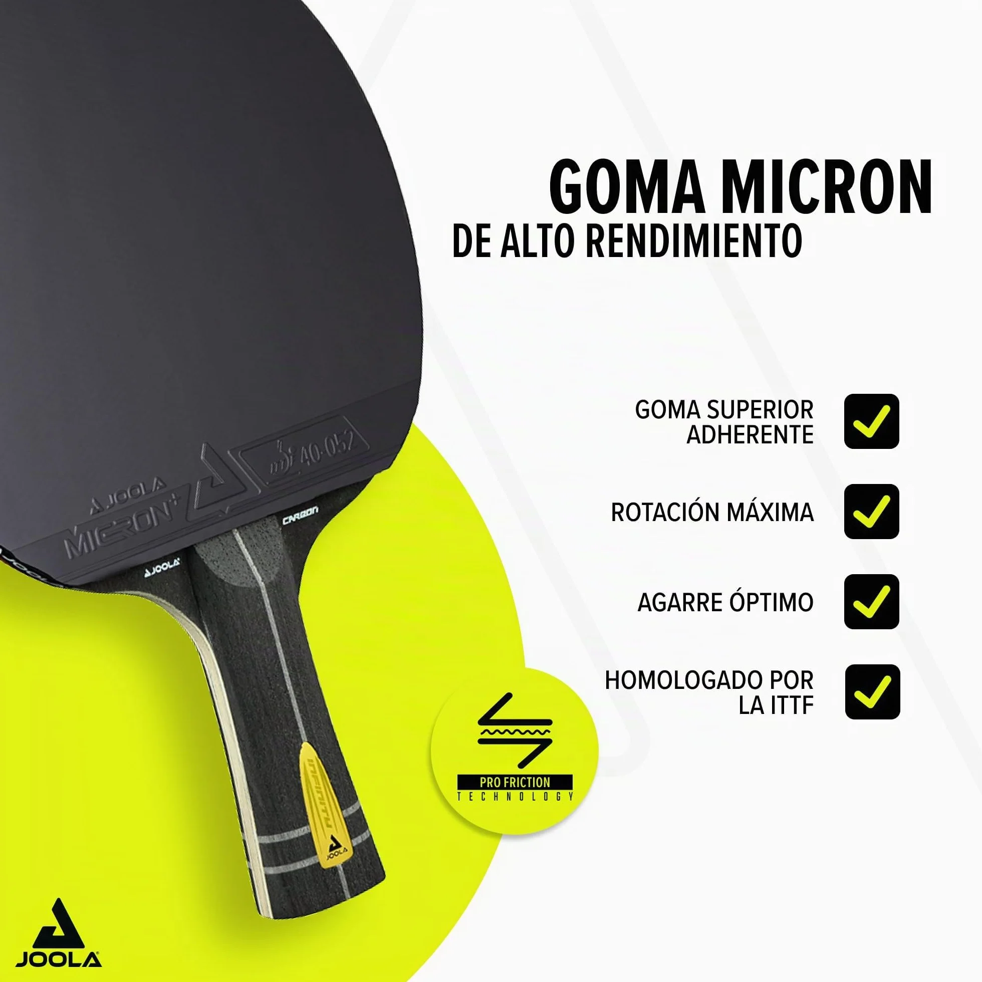 JOOLA Palas de Tenis de Mesa Profesionales Infinity Carbon Mega Carbon Rossi ITTF