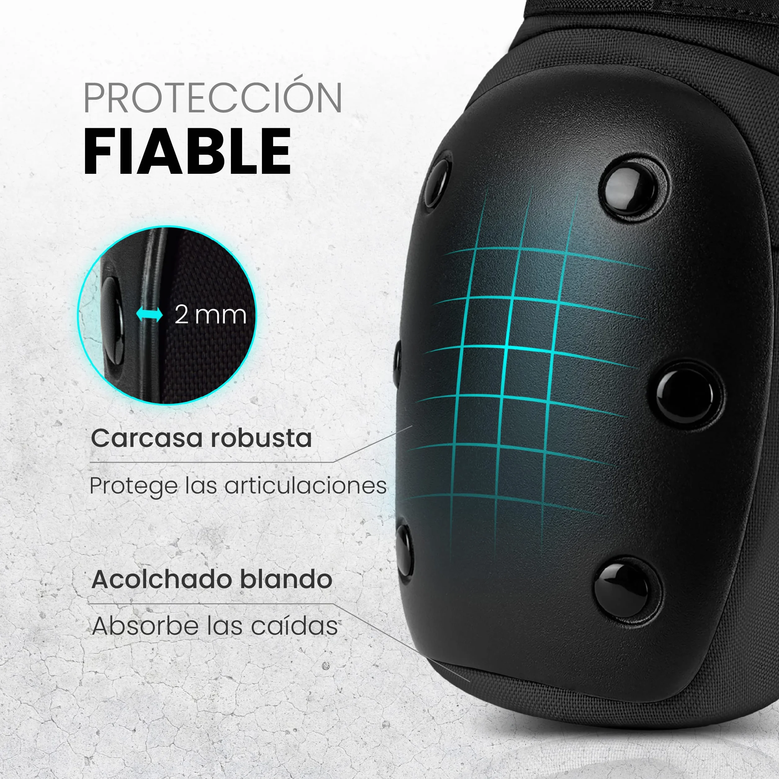 99FLIPS Protecciones Patines en Linea Adulto Set Rodilleras Coderas Skateboard Negro Talla L