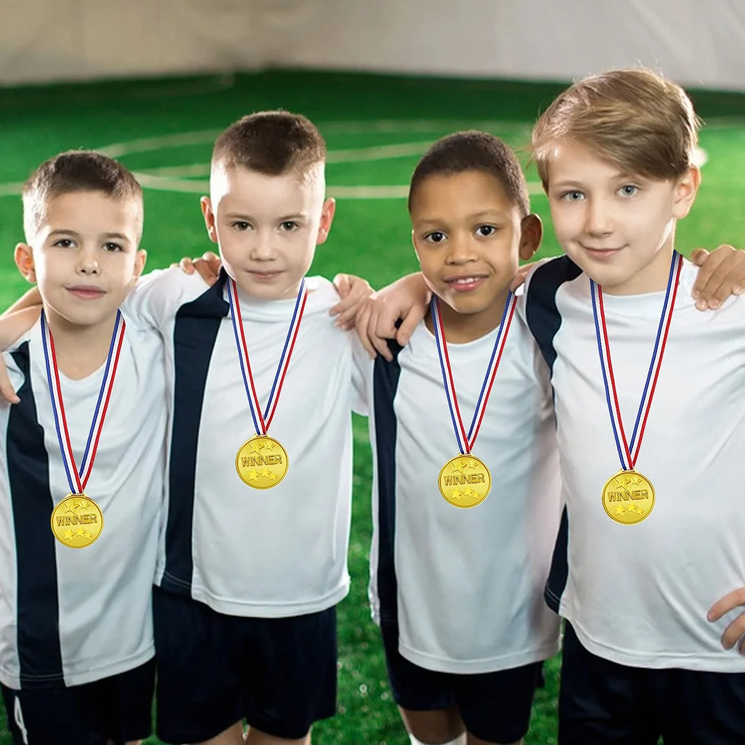 OWill 12 Piezas Medallas Niños con Cinta para Juegos Deportivos y Fiestas