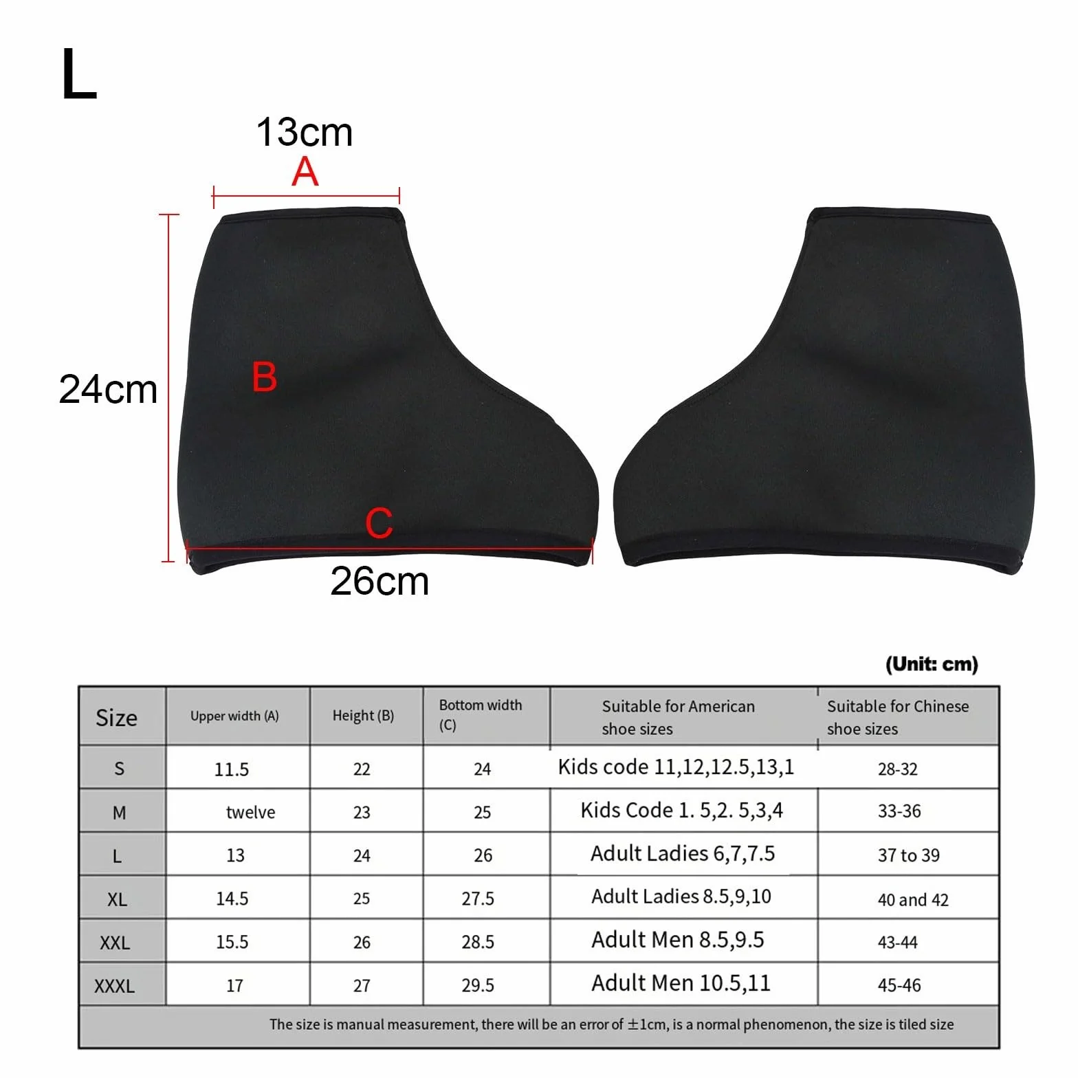 Fundas de Botas de Patinaje sobre Hielo de Neopreno Aisladas Térmicas para Patines de Figura, Línea y Ruedas con Ajuste Elástico (L)