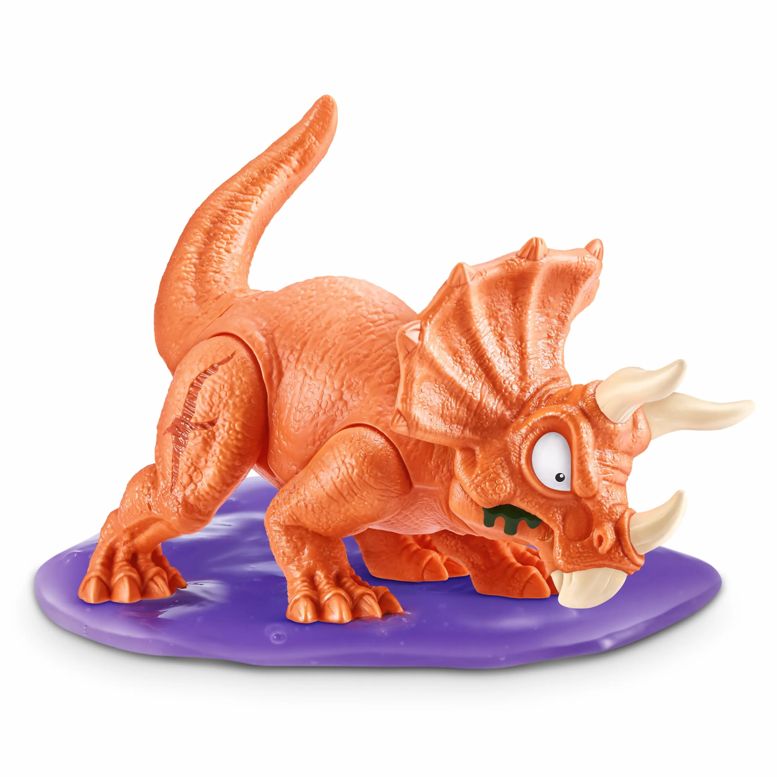 Smashers Dino vs Aliens Medium de ZURU, Huevo de Juguete aplastable para niños (Triceratops)