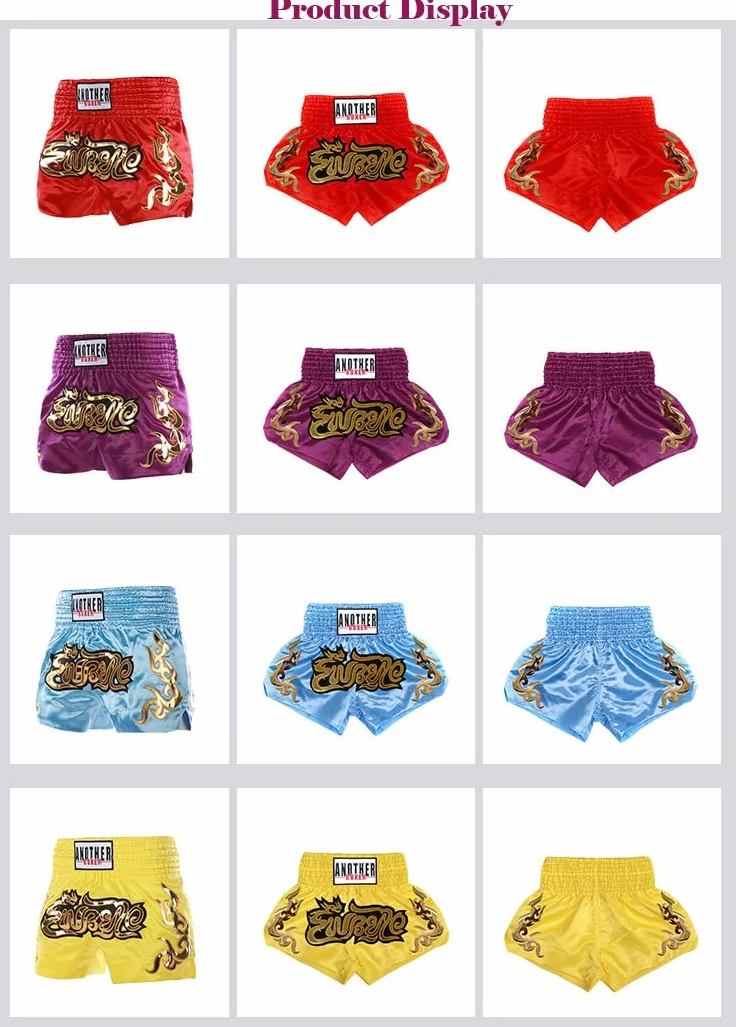 Pantalones cortos de boxeo para artes marciales mixtas, senderismo, kickboxing, muay thai, gimnasio, unisex