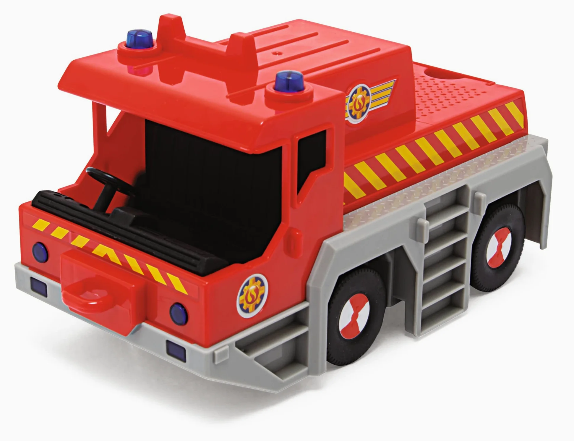 Simba 109252517 - Grúa de Juguete de Sam Bombero (50 cm) - Vehículo de Rescate 2 en 1 (Coche y grúa) para niños a Partir de 3 años, con cabrestante, Figura, luz y Sonido (Incluye Pilas)
