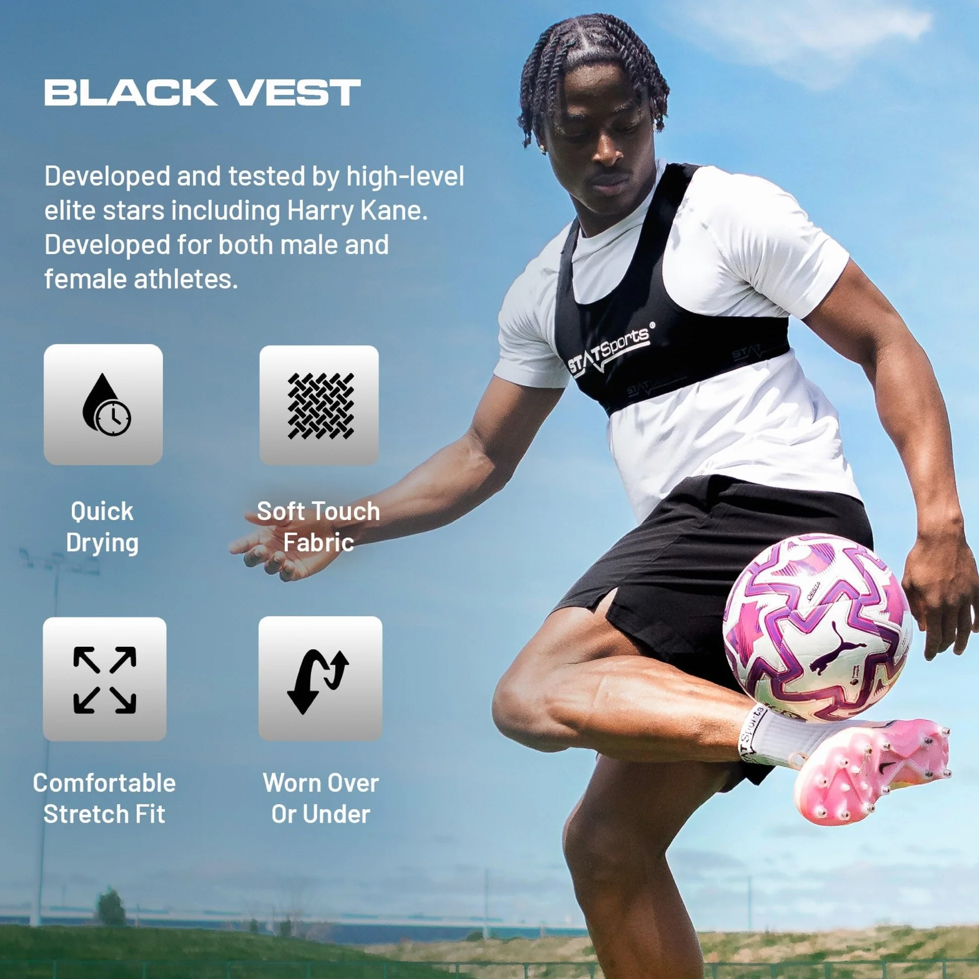 STATSports Chaleco GPS Fútbol Tejido Ligero con Bolsillo Apex GPS Pod