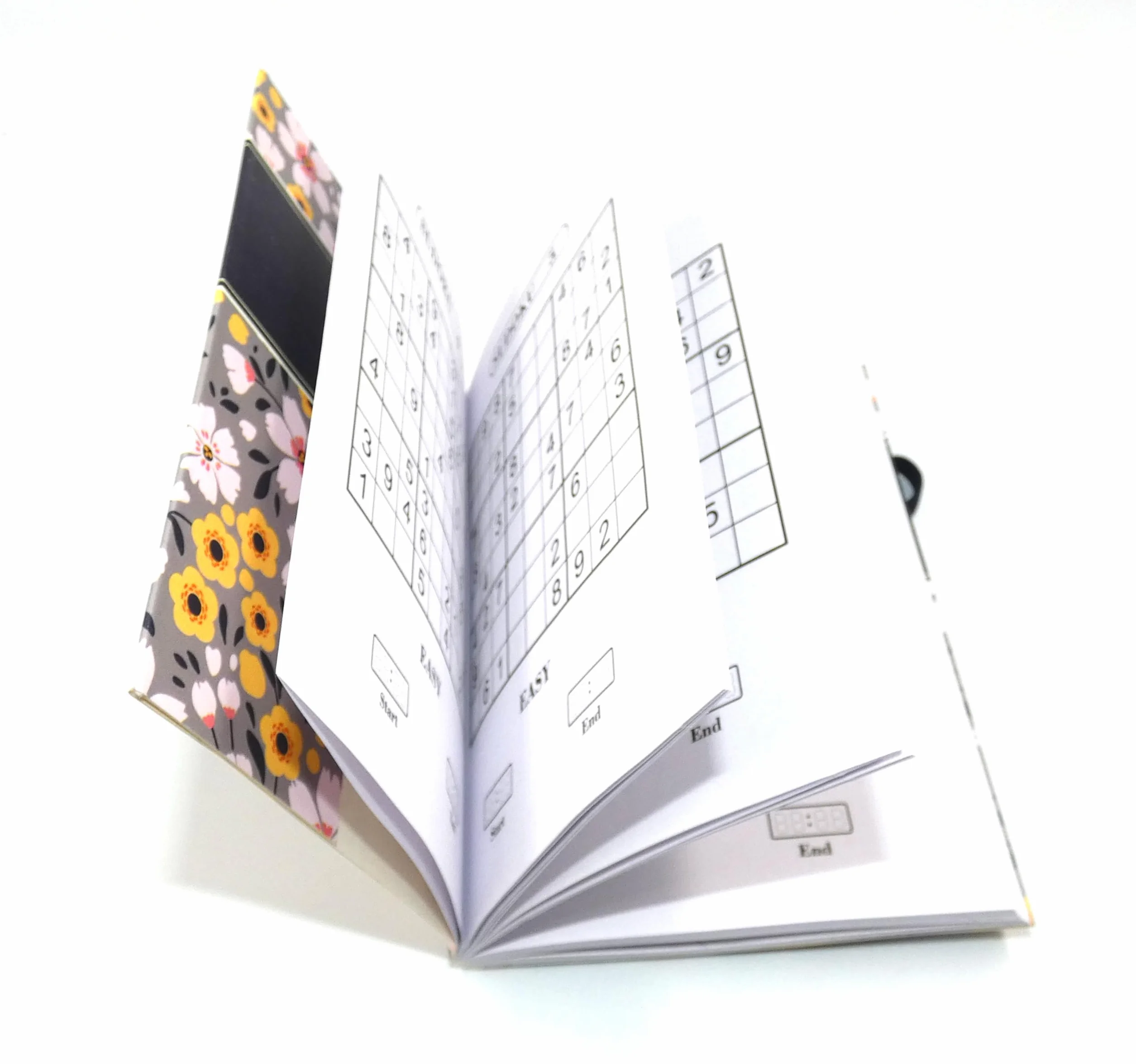 Libro de rompecabezas de sudoku A6 15x10,5 cm con banda elástica