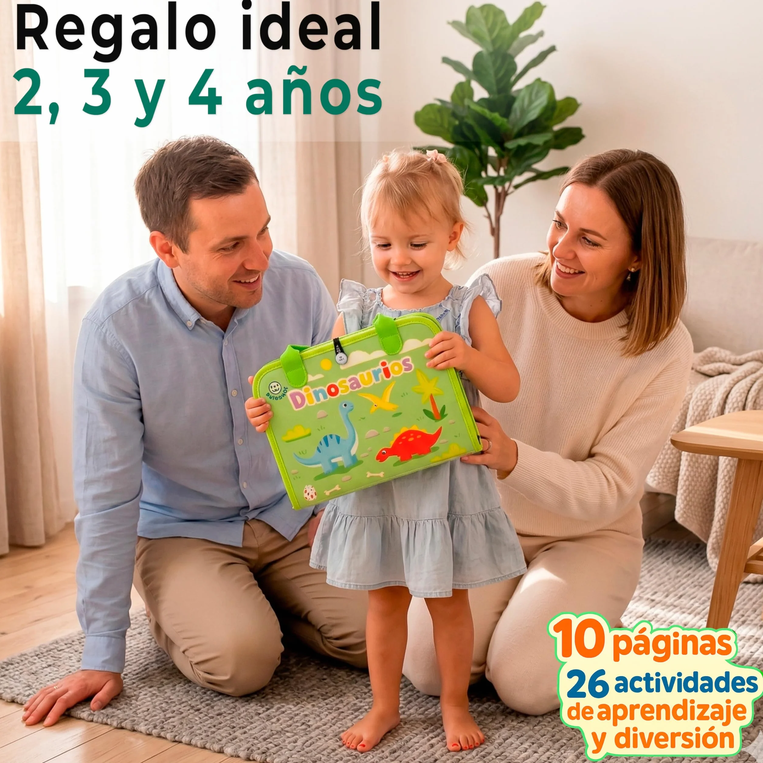 Busy Board Montessori Español | Libro Sensorial Montessori 10 Capas +26 Actividades | Juguetes Educativos 2 3 4 Años | Motricidad Fina | Maletín Busy Book Fieltro | Regalo Niño Niña