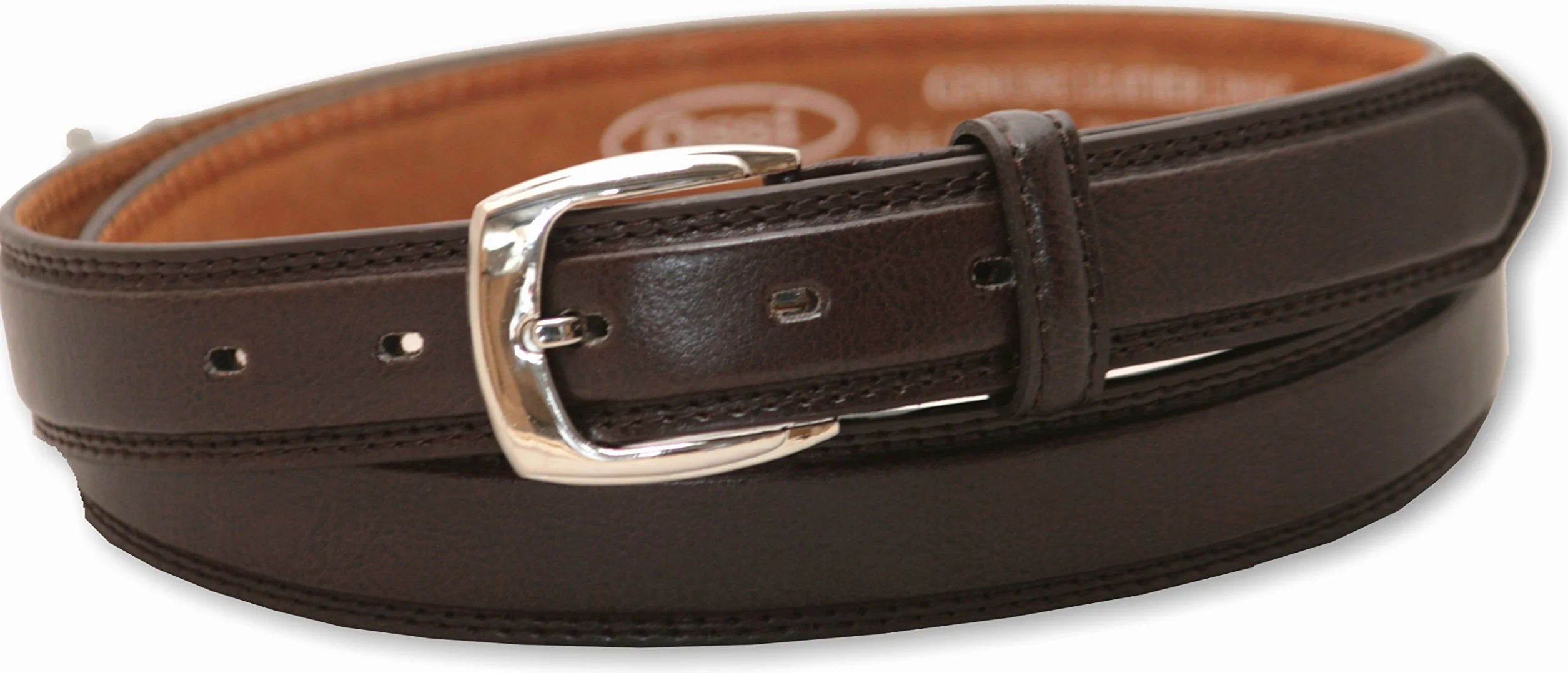 Cinturón para niños Ossi forrado en piel 28 mm negro marrón beige