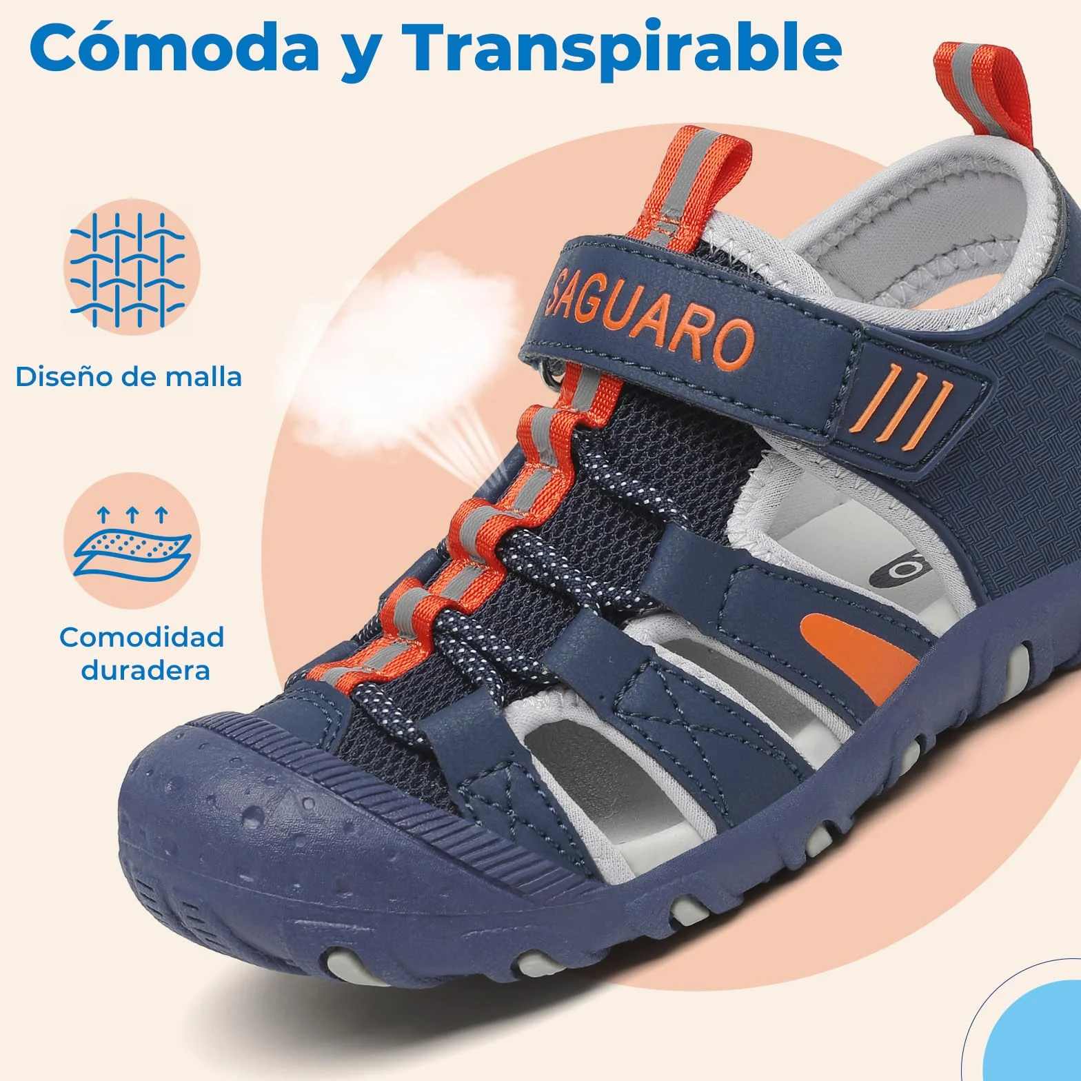 SAGUARO Sandalias de Verano para Niños Puntera Cerrada Trekking Senderismo Tallas 25-38