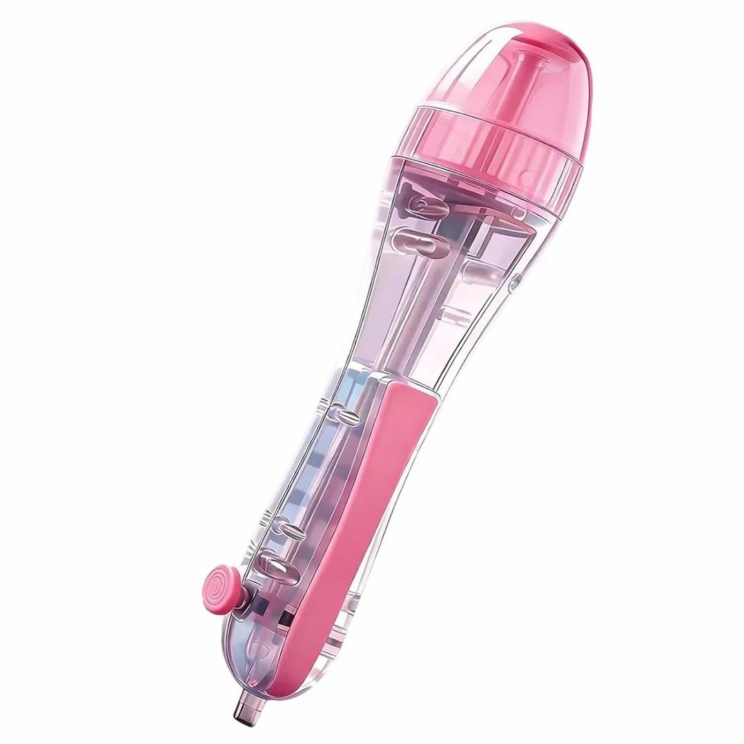 Pluma Para Cuentas Fuse Beads 2.6Mm, Distribuidor De Cuentas Fusibles Para Decoraciones Diy Navideñas Y Caseras, Interacción Padre-Hijo Y Manualidades Para Niños(Rosa)