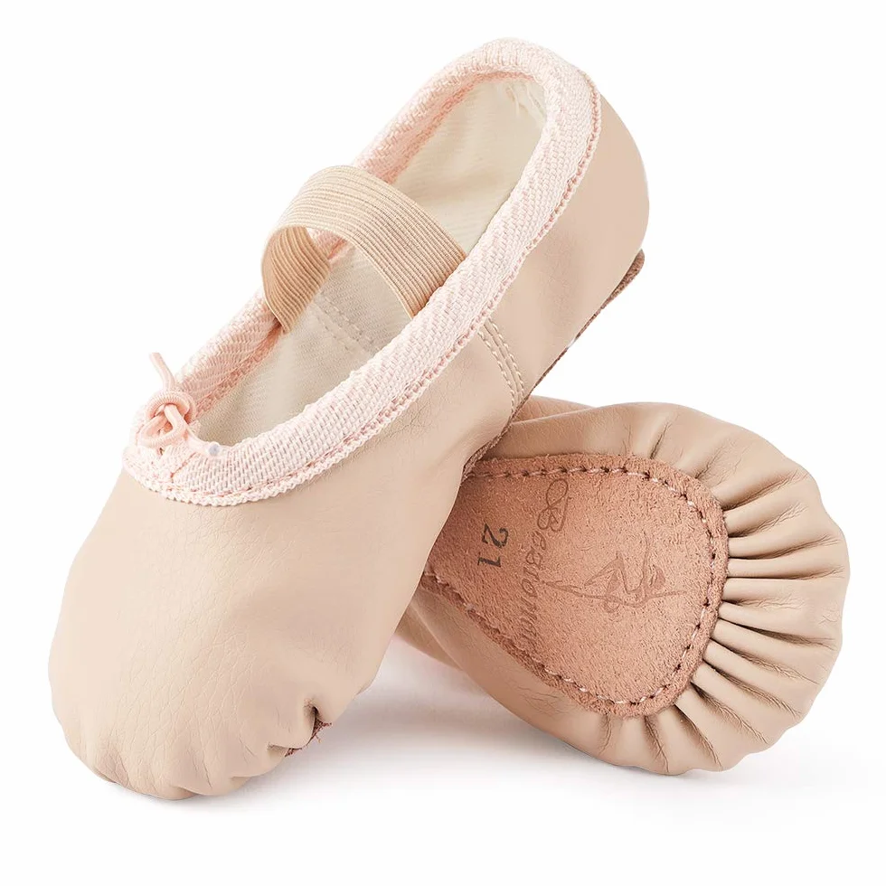 Zapatillas de Danza Cuero Ballet y Gimnasia para Niña y Mujer
