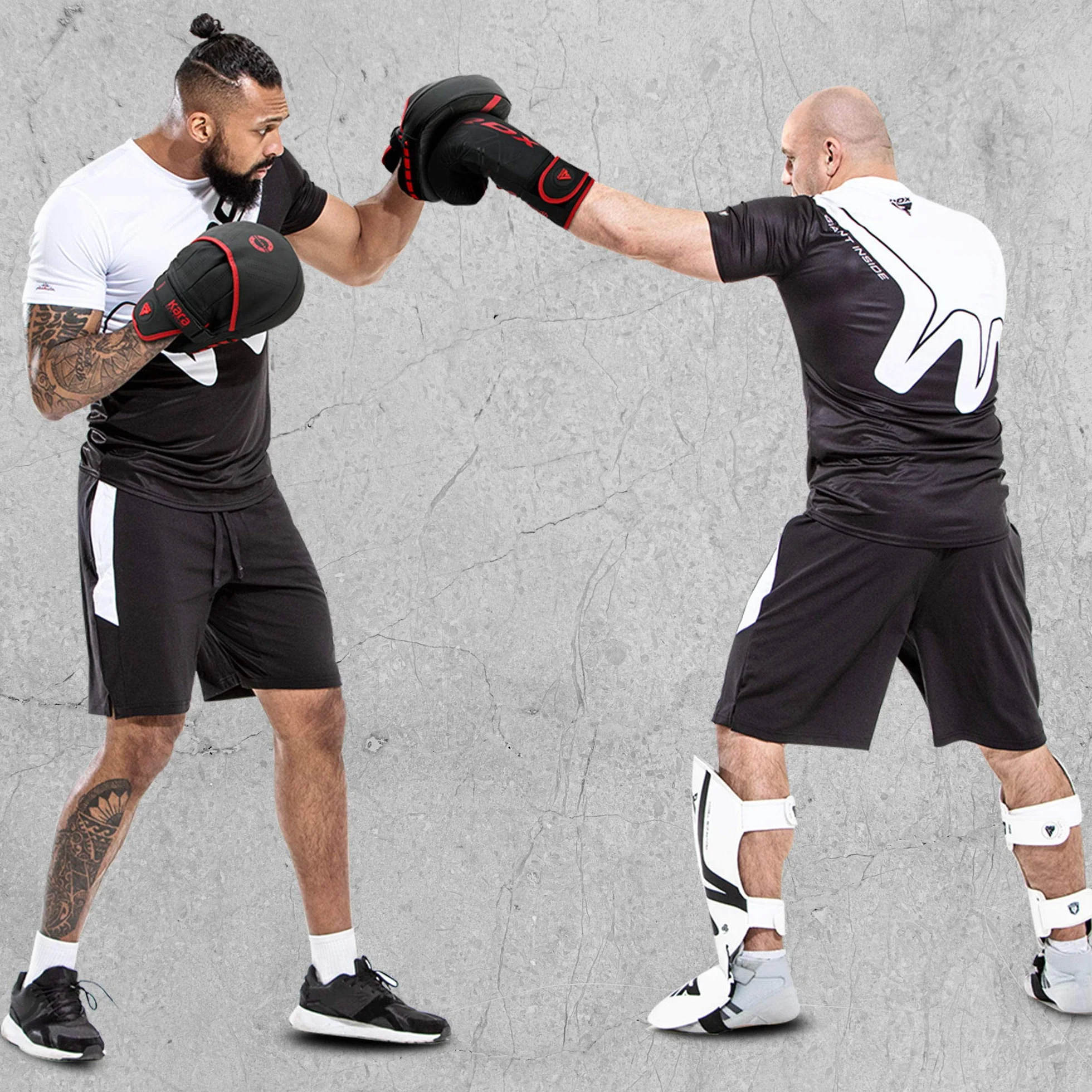 RDX Manoplas de Boxeo Muay Thai MMA Entrenamiento Paos, Maya Hide Cuero Curvadas Boxing Pads