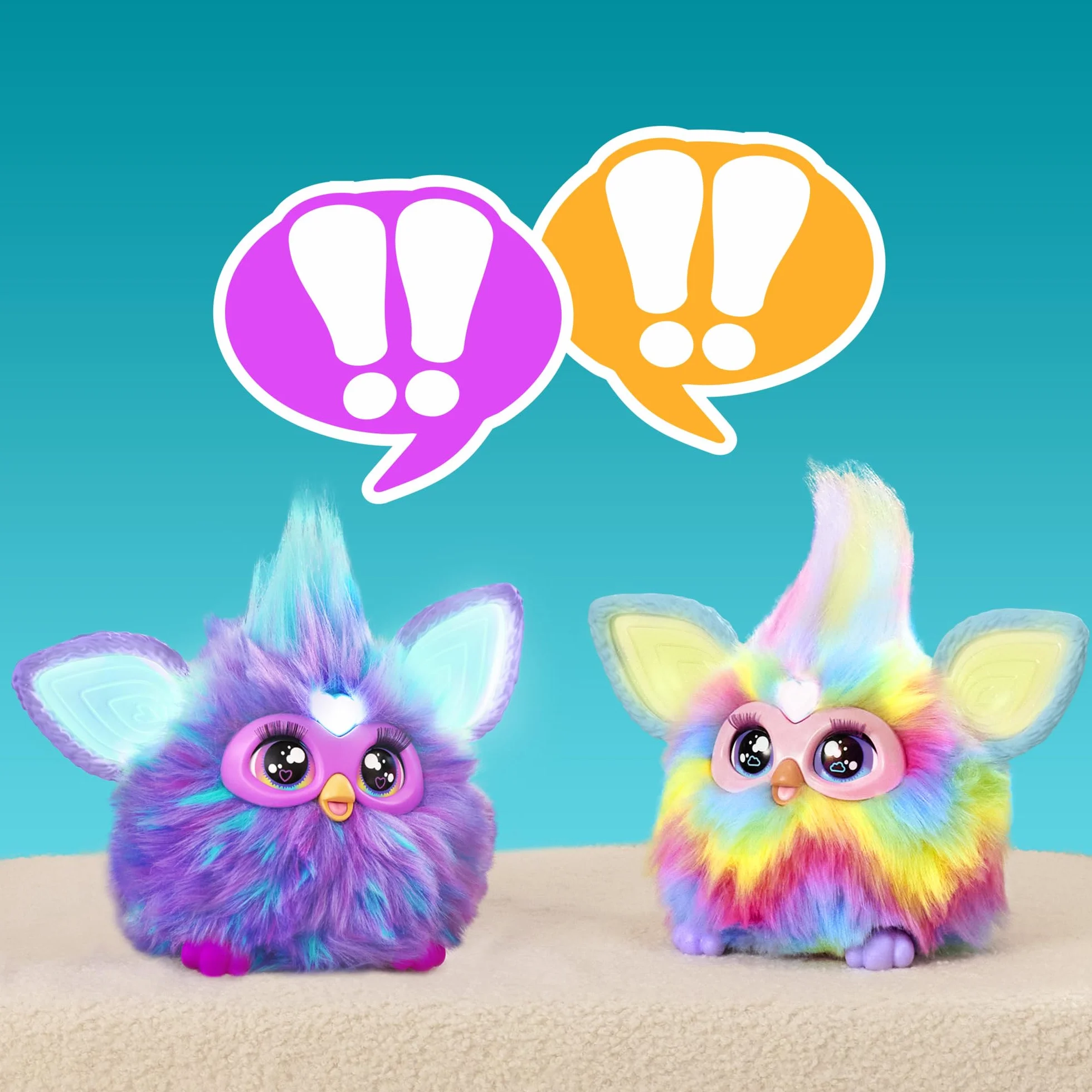Furby Tie Dye, 15 accesorios de moda, juguetes interactivos de peluche para niñas y niños de 6 años, animatronic activado por voz