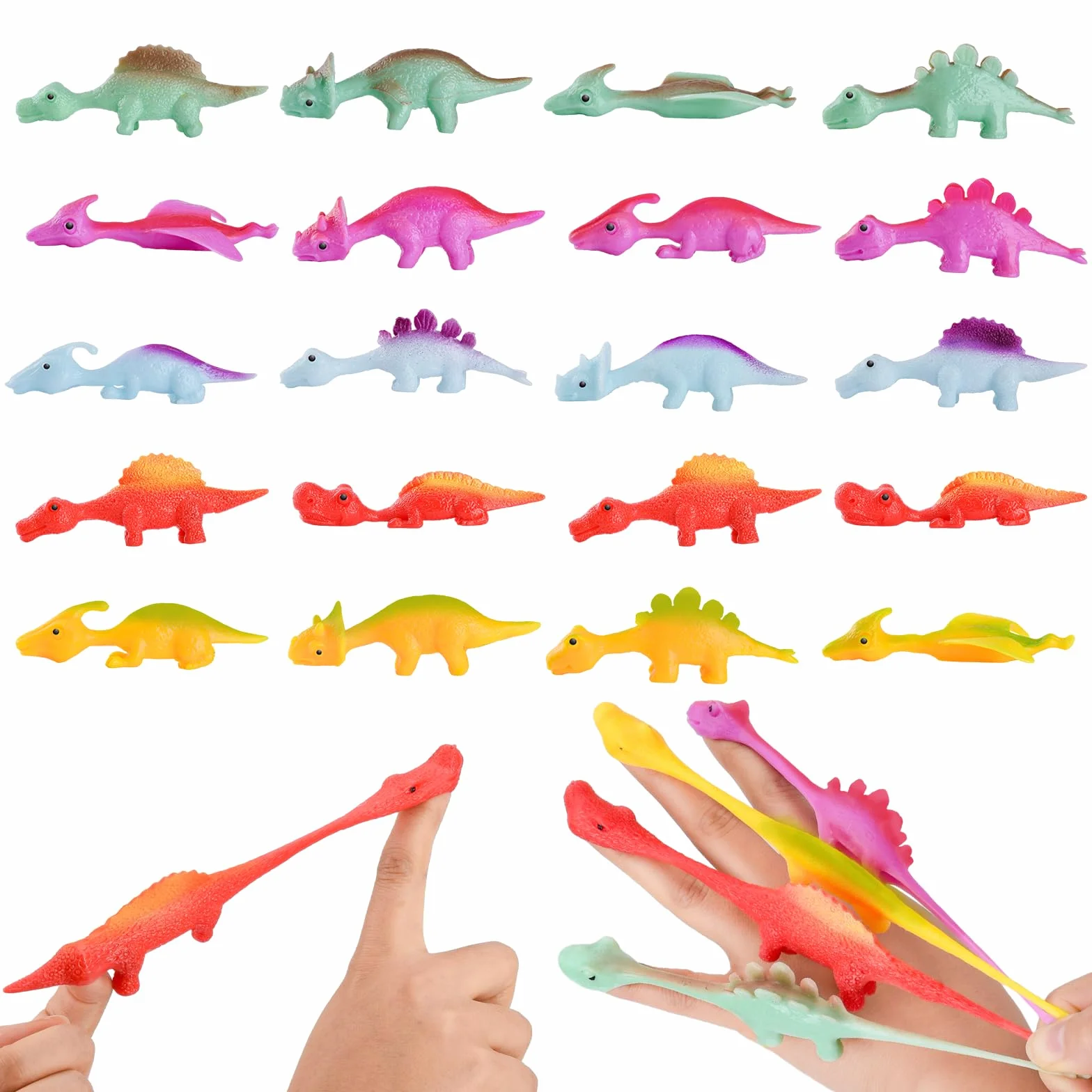 Slingshot Dinosaurio Finger Toys 20 Piezas Tirachinas Juguetes de Dedo