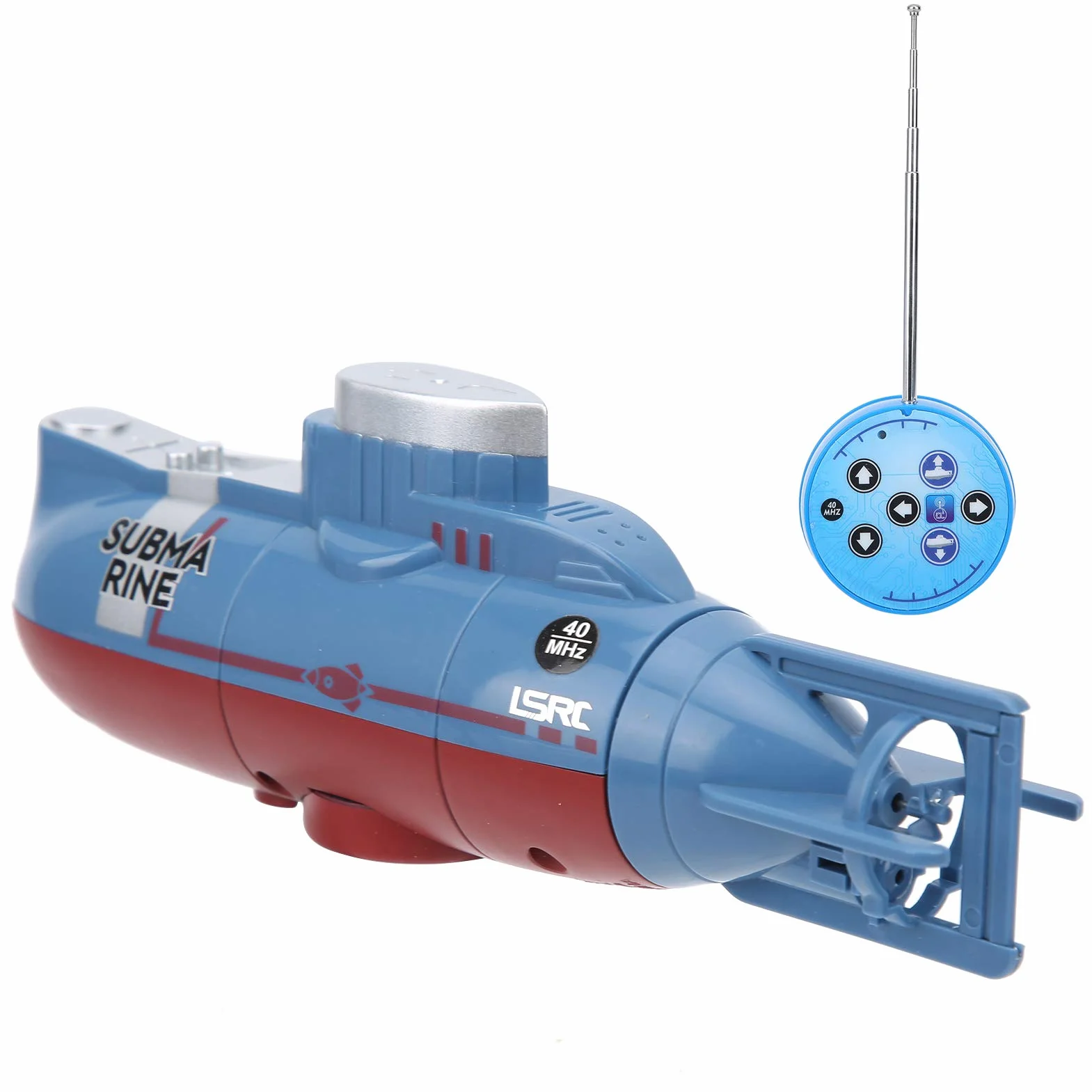 Mini RC Submarino Juguetes para Acuario, Modelo Simulado, Control Remoto de 6 Canales, para Niños