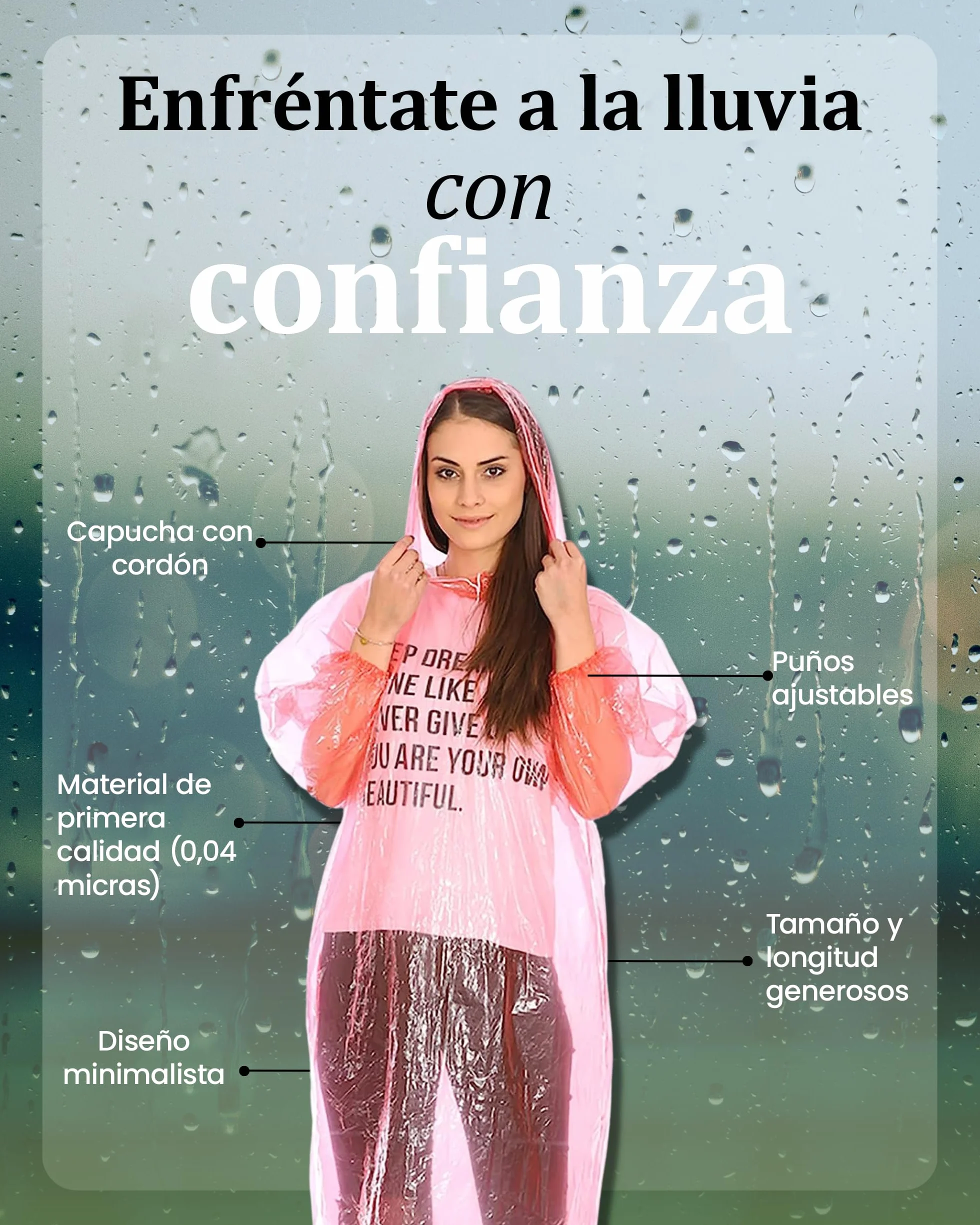 REDSTAR Waterproof Rain Poncho Family Pack - Disposable Raincoat for Adults - Emergency Raincoat Travel Festival Accessories Multicolour