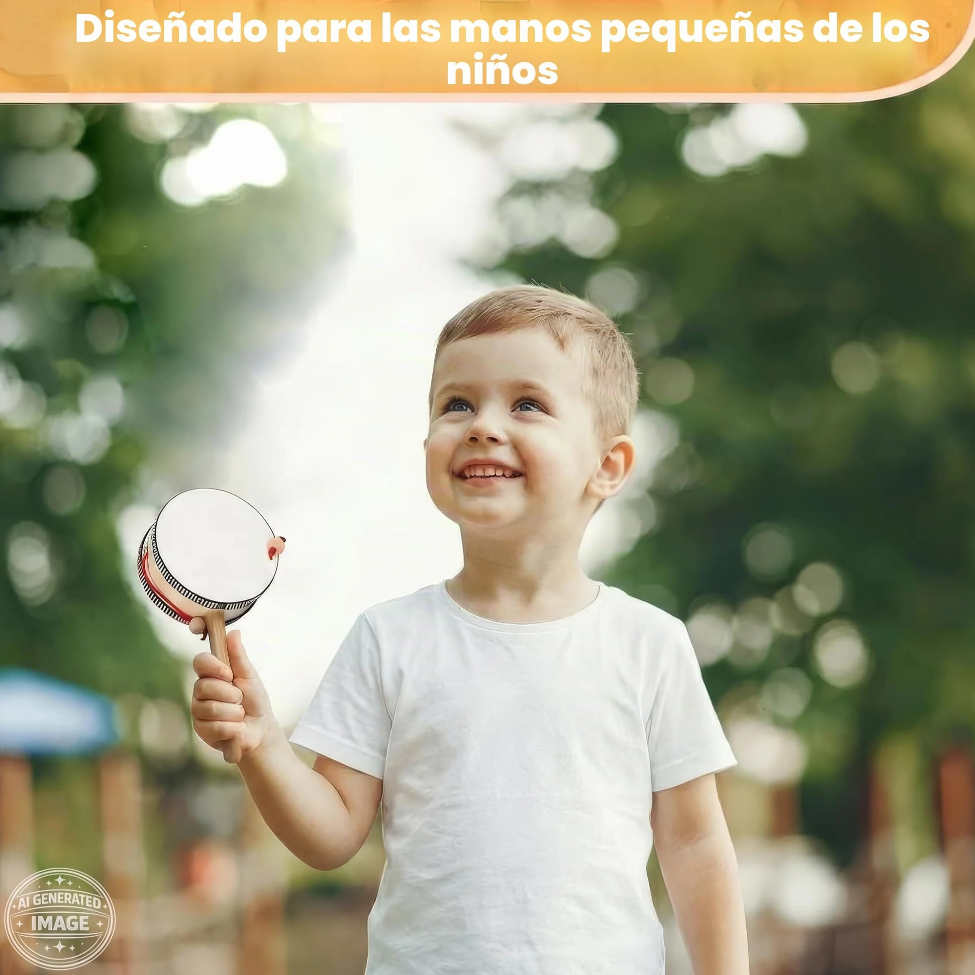Set de Instrumentos Musicales de Madera Stoie’s para Niños de 1-9 Años – Tambor, Flauta, Maracas, Campanitas, Castañuelas, Pandereta, Juguete Montessori Educativo, Seguro, con Bolsa de Algodón