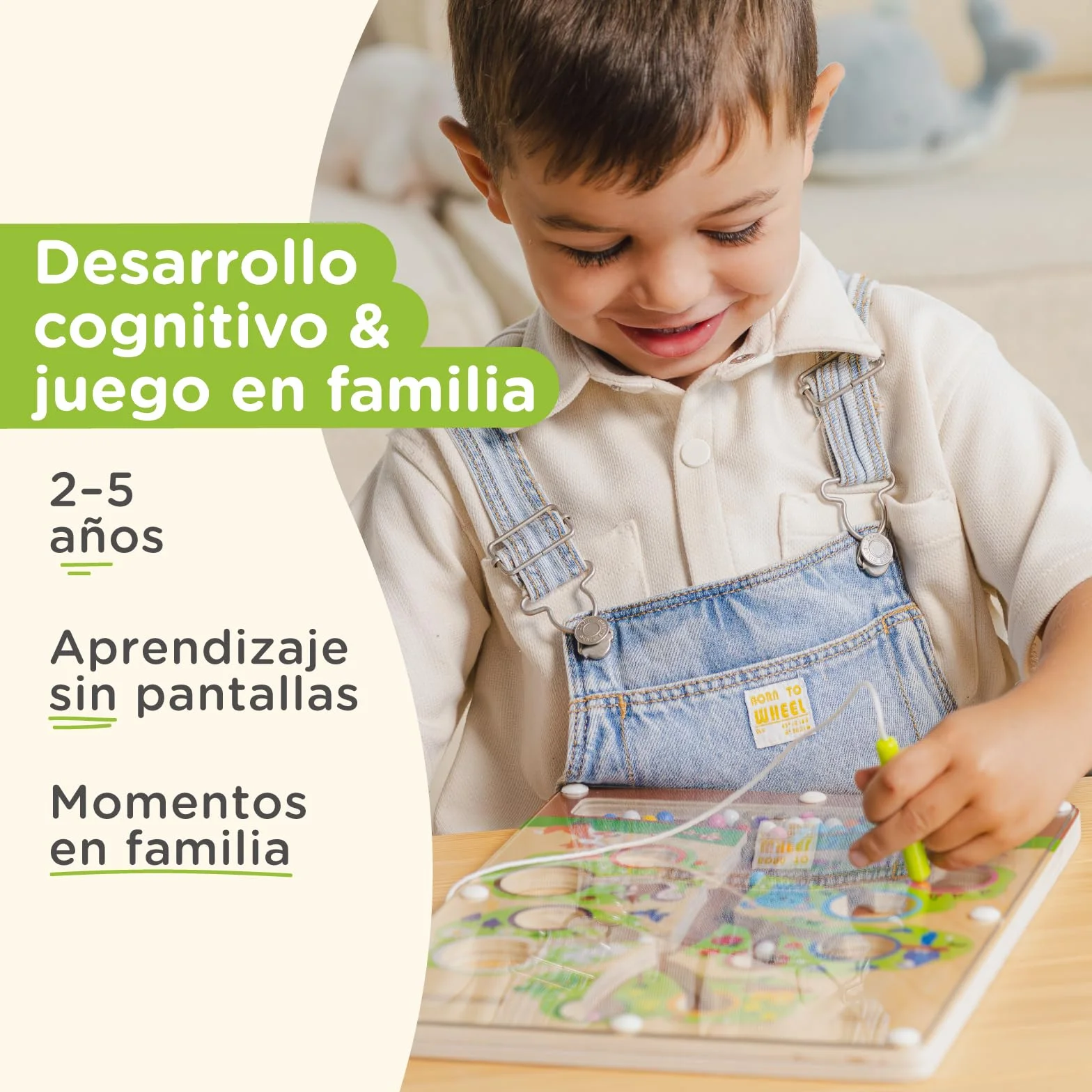 Nene Toys Laberinto Magnético de Colores y Números – Juego Montessori de Madera – Juguete Educativo de Motricidad Fina 2 3 4 5 Años – Tablero Magnético de Viaje – Regalo para Niños y Niñas