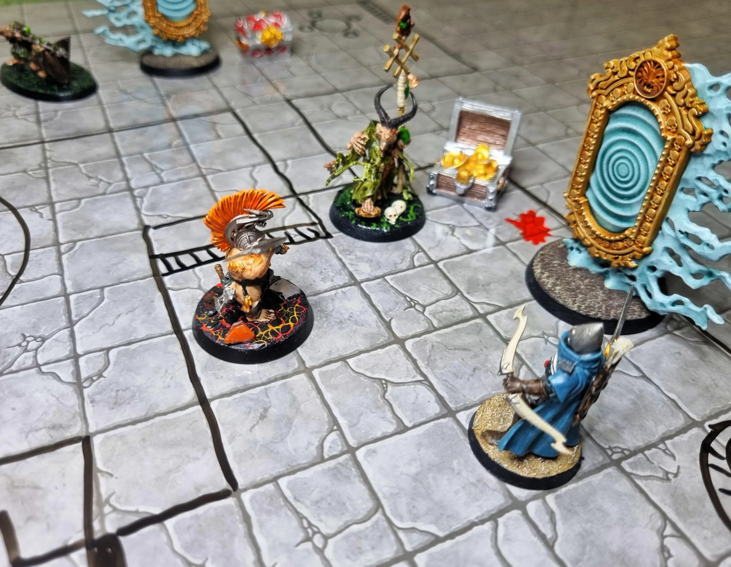 Dungeon 2X Grid Game Mat + Rotuladores y Borrador + Cofres, Mapa Juego rol, D&D, Dragones y Mazmorras, Tablero rol y Juegos de Mesa, Dungeons and Dragons, DND, RPG, Dungeon Master.