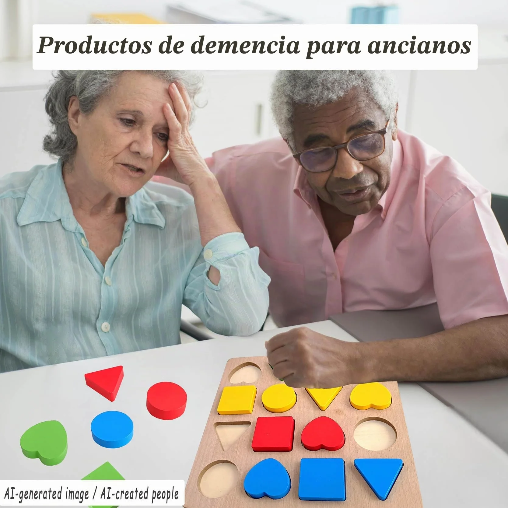 Actividades de Madera para la Demencia para Personas Mayores, Productos de Alzheimer para Personas Mayores, Regalos de Rompecabezas y Juegos para Mantener a los Adultos Mayores cognitivos y