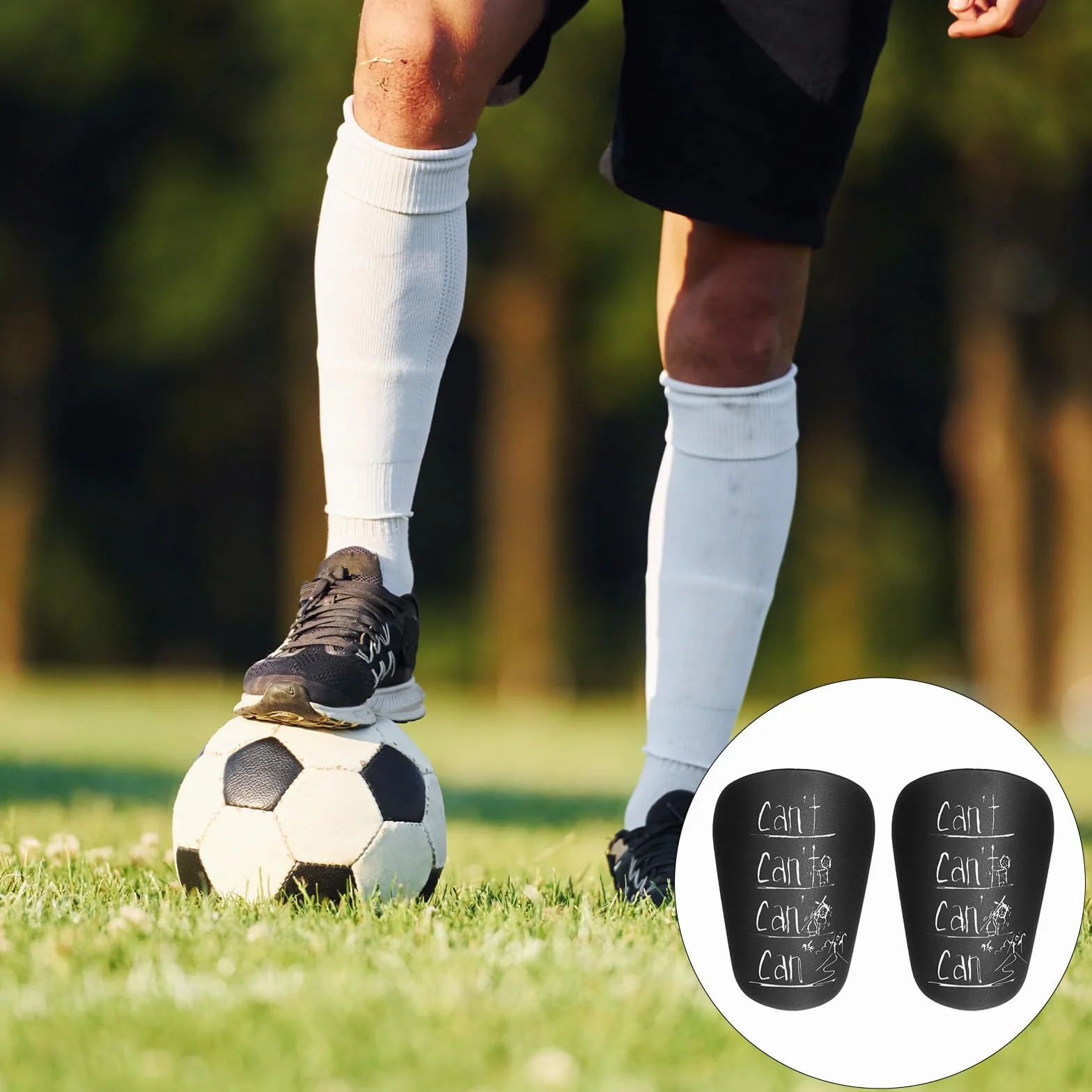 Tyqour mini espinilleras de fútbol para niños protectores de espinillas