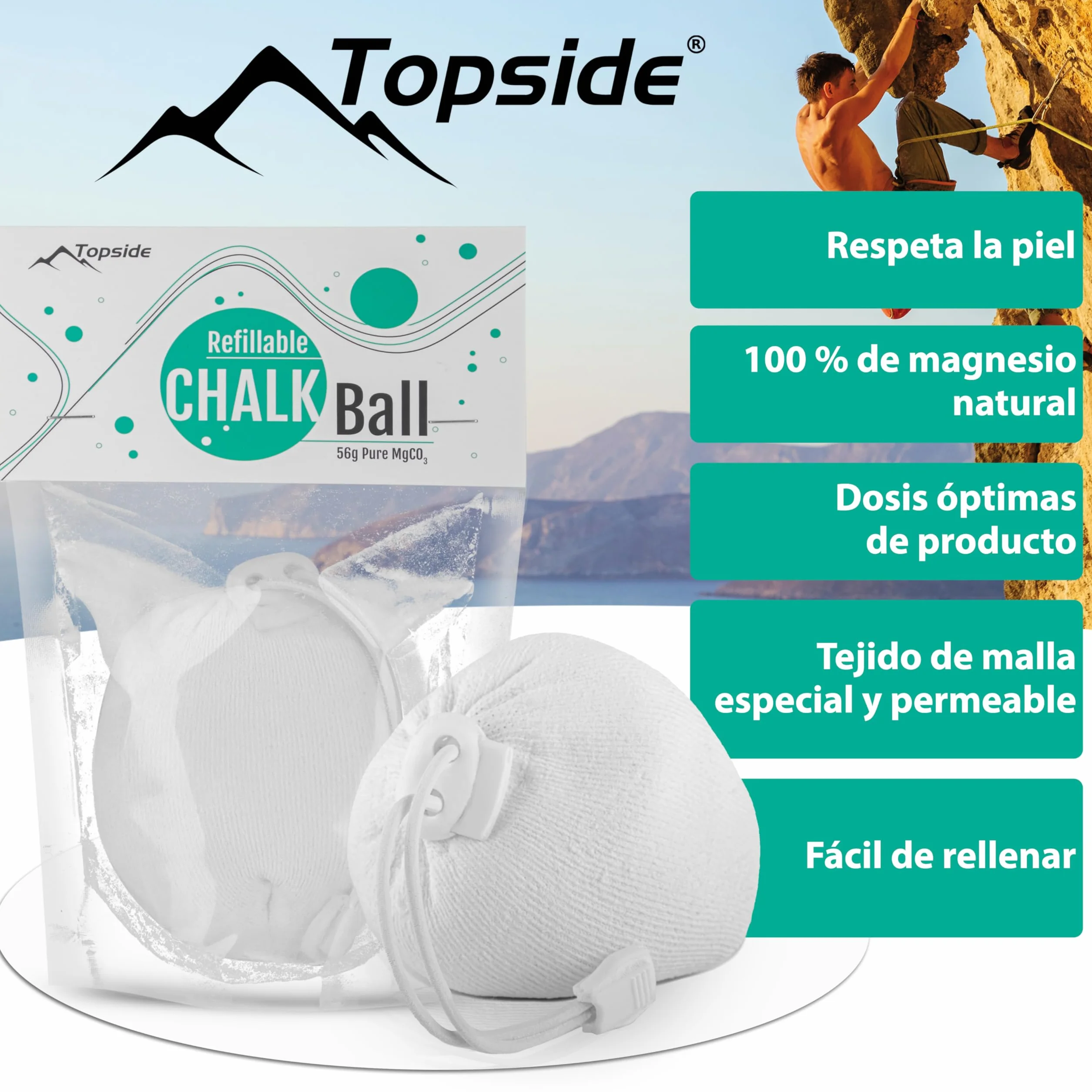 TOPSIDE Bola de tiza rellenable 56 g