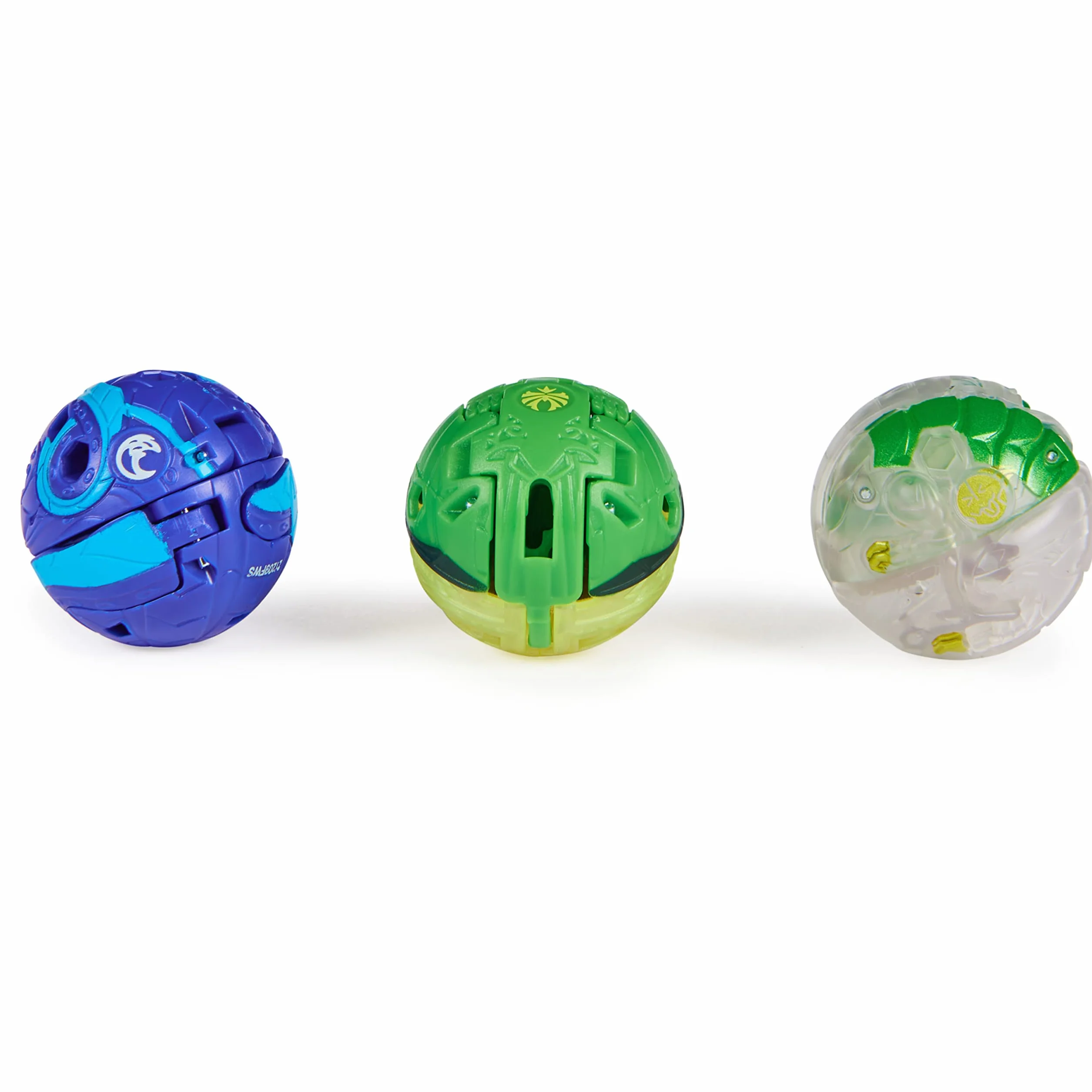 Bakugan Paquete de 3 Unidades Iniciación Ventri Octogan Trox Figuras Acción Giratorias Personalizables Tarjetas