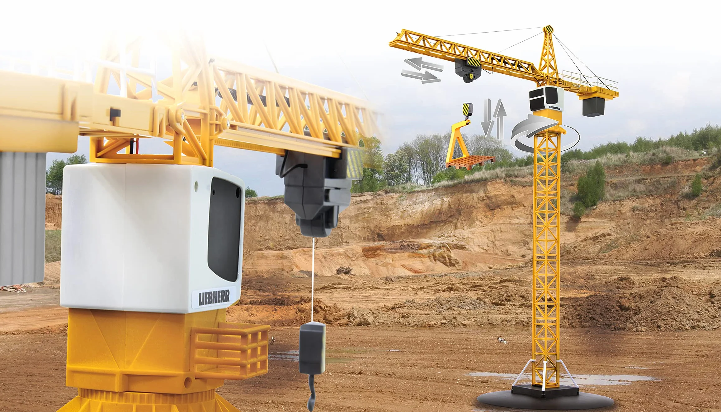 Jamara - Grúa rotable Liebherr 2,4 GHz (405109)