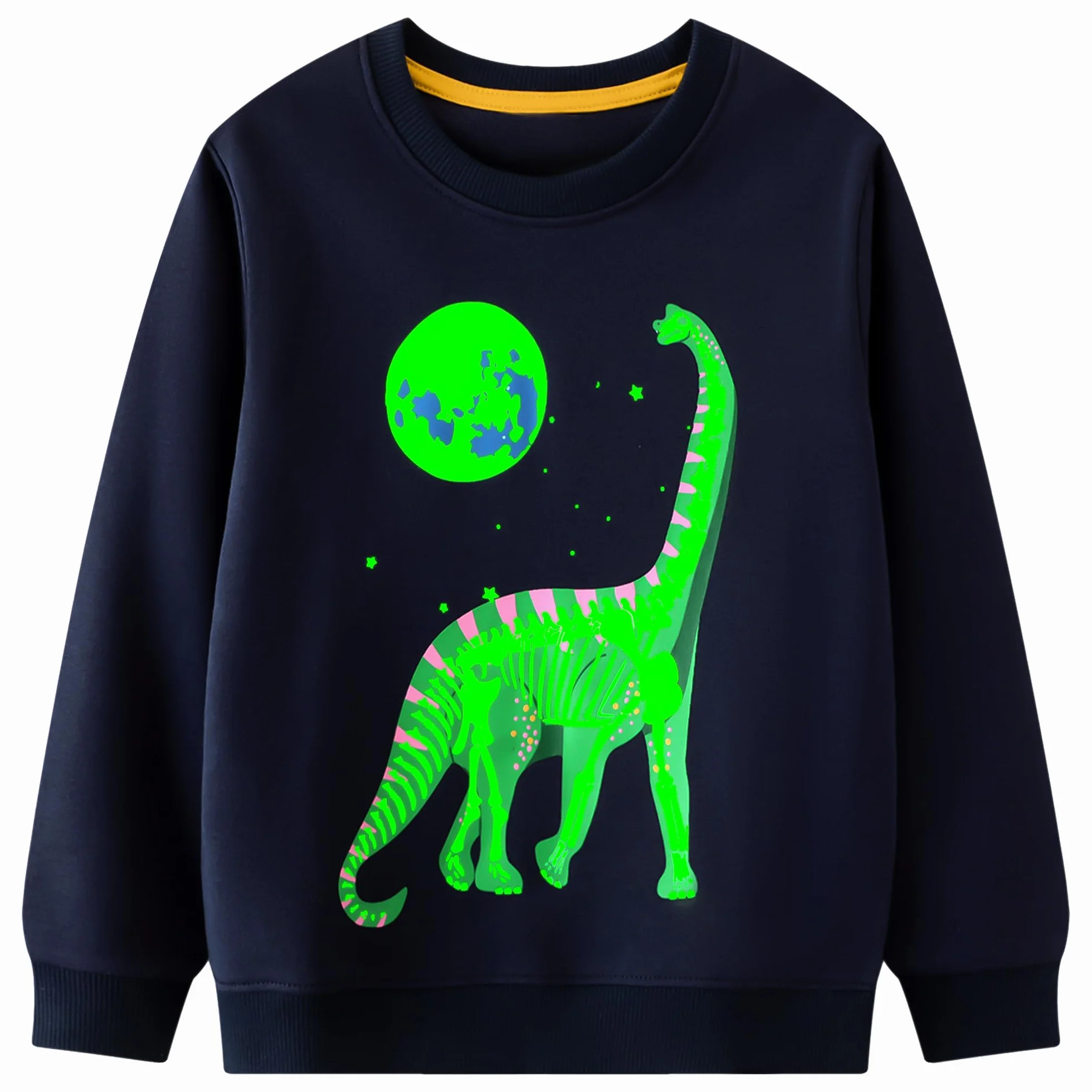 Sudaderas Niño Algodón Dinosaurio Dibujos Pullover Cuello Redondo Manga Larga 2-7 Años