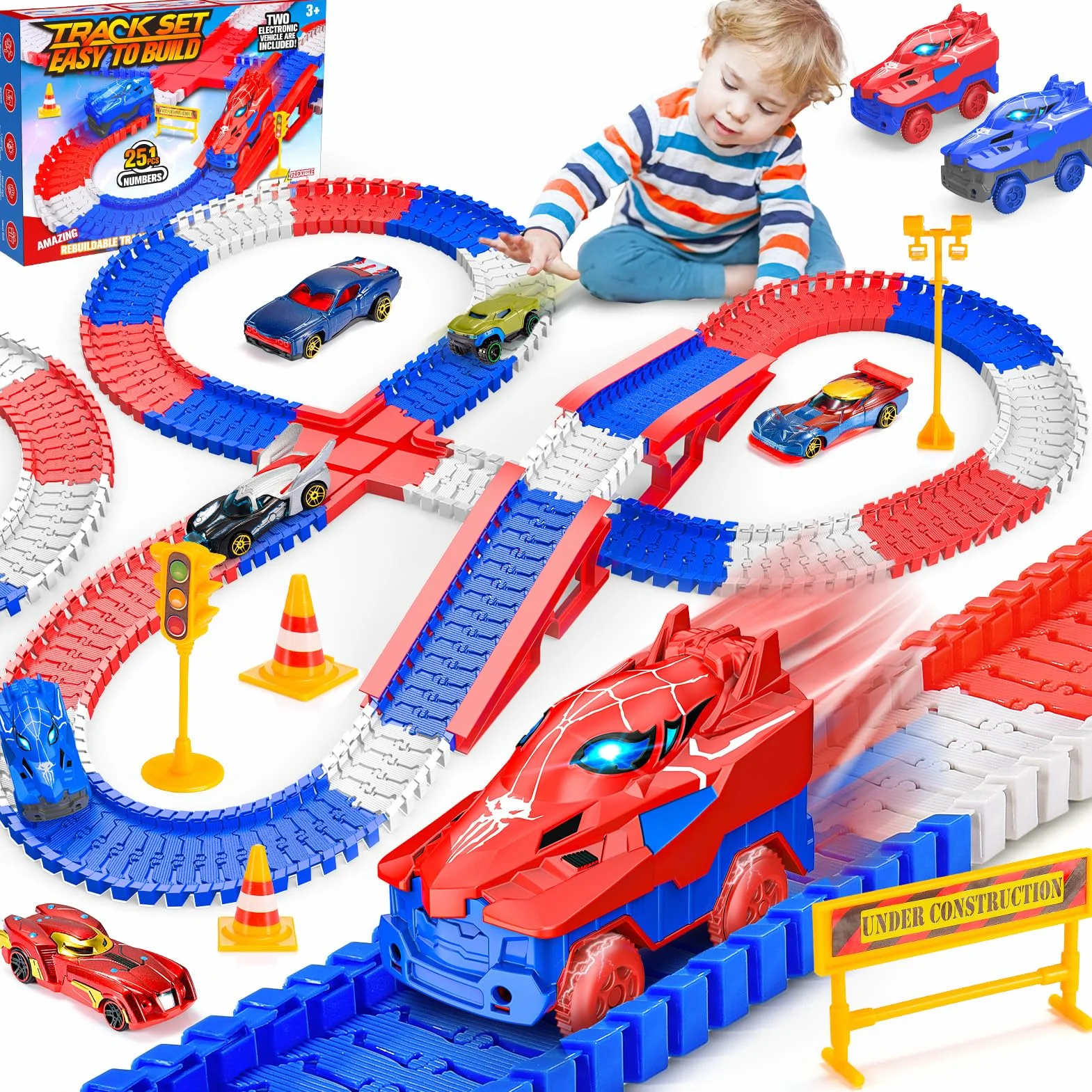 Juguetes Niños 2 3 4 5 6 Años, Coche Regalo Niño Niña 3-6 Años Eléctrico Pista de Coche Regalo Navidad Niño Niña 3-6 Años Juegos Educativos