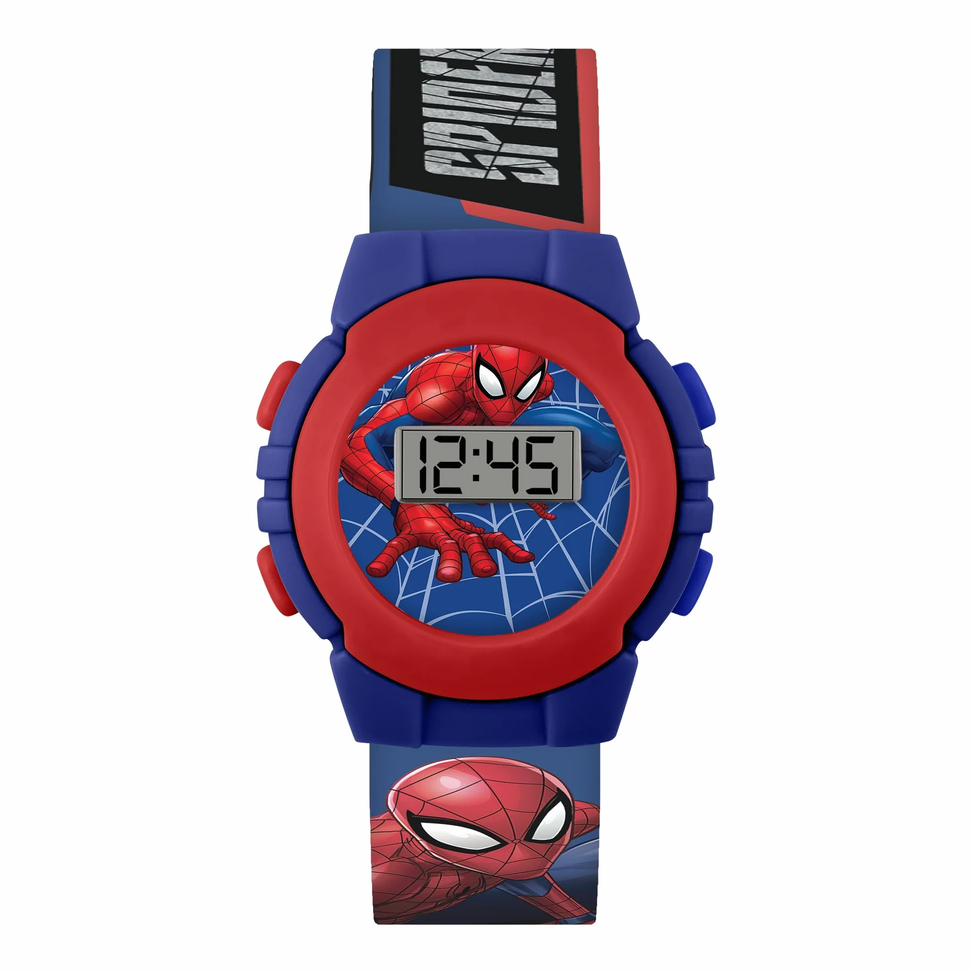 Spiderman SPD4972 Reloj Digital de Cuarzo para niños Azul y Rojo Pulsera