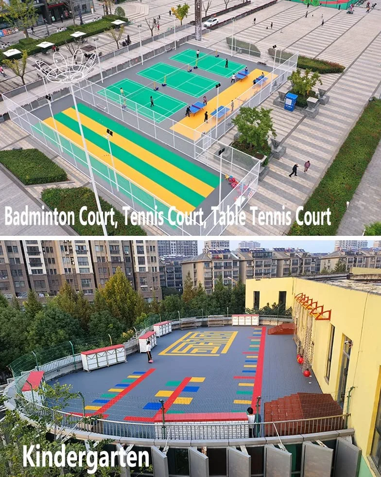 CXKJP Loseta Baldosas De Suelo Entrelazadas Modulares Cancha Baloncesto Exterior Alfombrilla Deportiva Plástico Resistente Intemperie