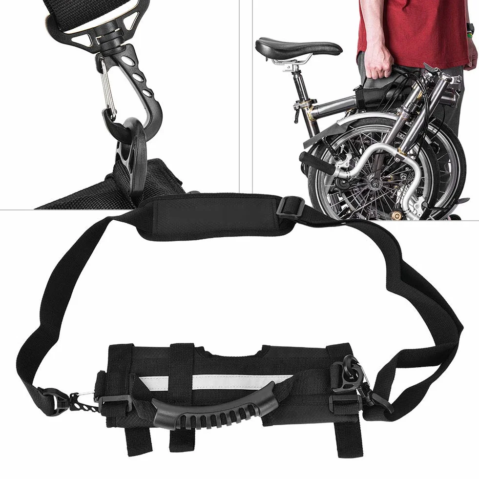 SUNGOOYUE Asa de Transporte para Universal Scooter Hand Carrier Correa Cinturón Plegable Bicicleta Ciclismo Accesorio