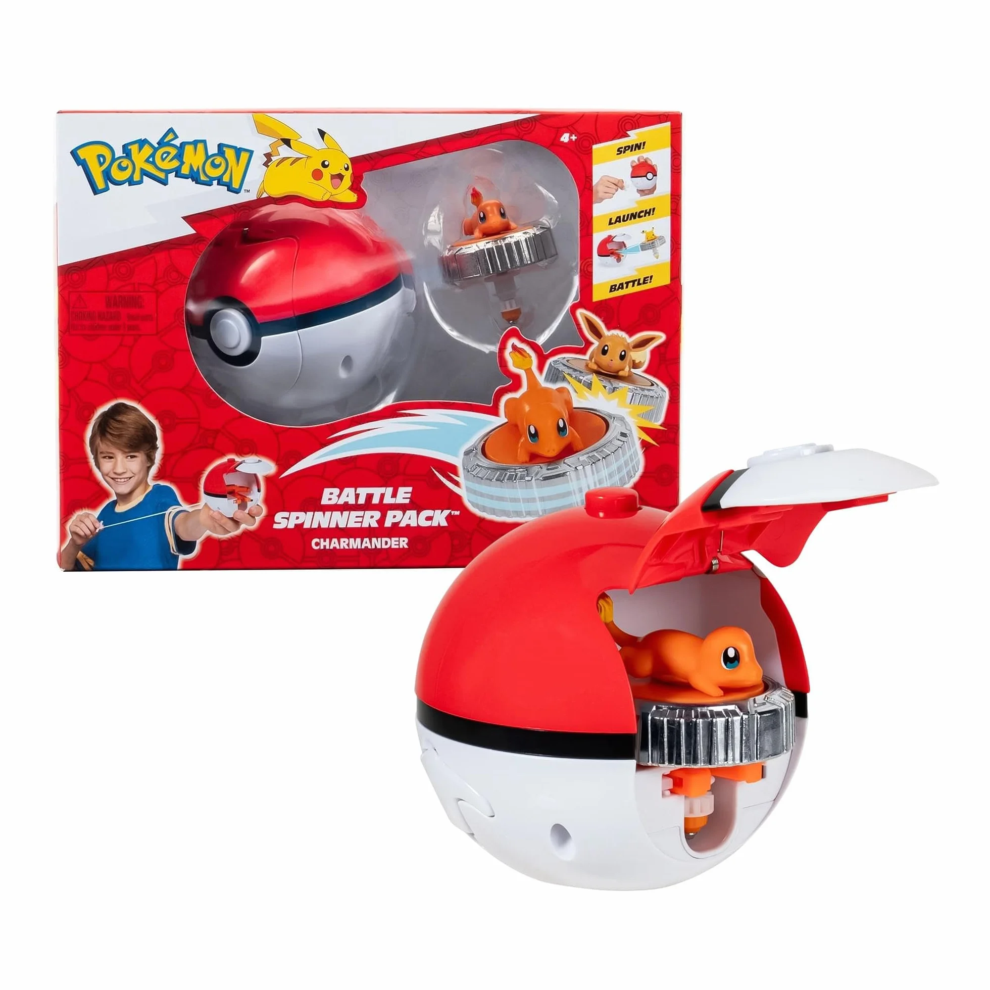 Pokemon Battle Spinner Single-Pack Charmander & Poké Ball