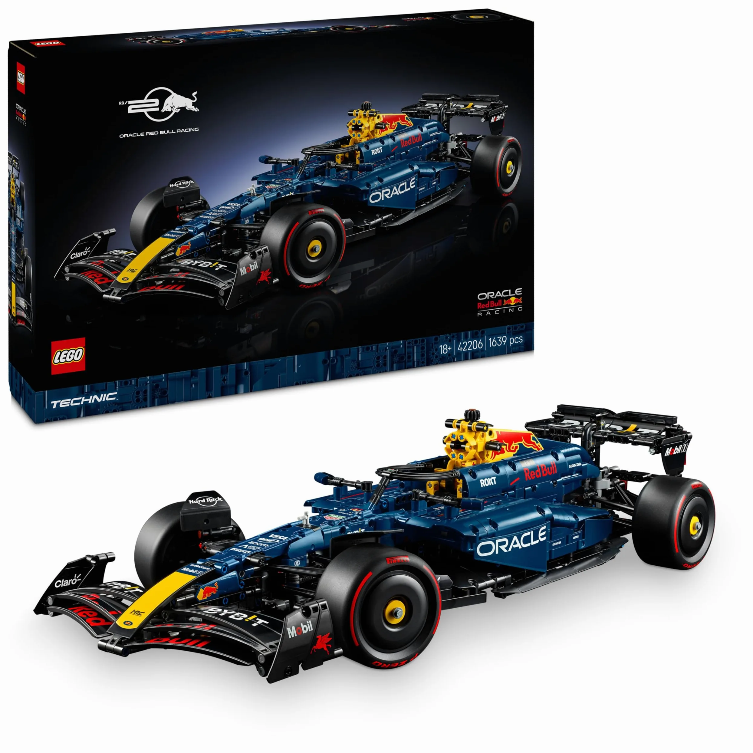 LEGO Technic Coche Oracle Red Bull Racing RB20 F1 Kit de Construcción para Adultos, Maqueta de Coche de Carreras de Fórmula 1 a Escala 1:8 con Motor V6, Regalo para Hombres y Mujeres 42206