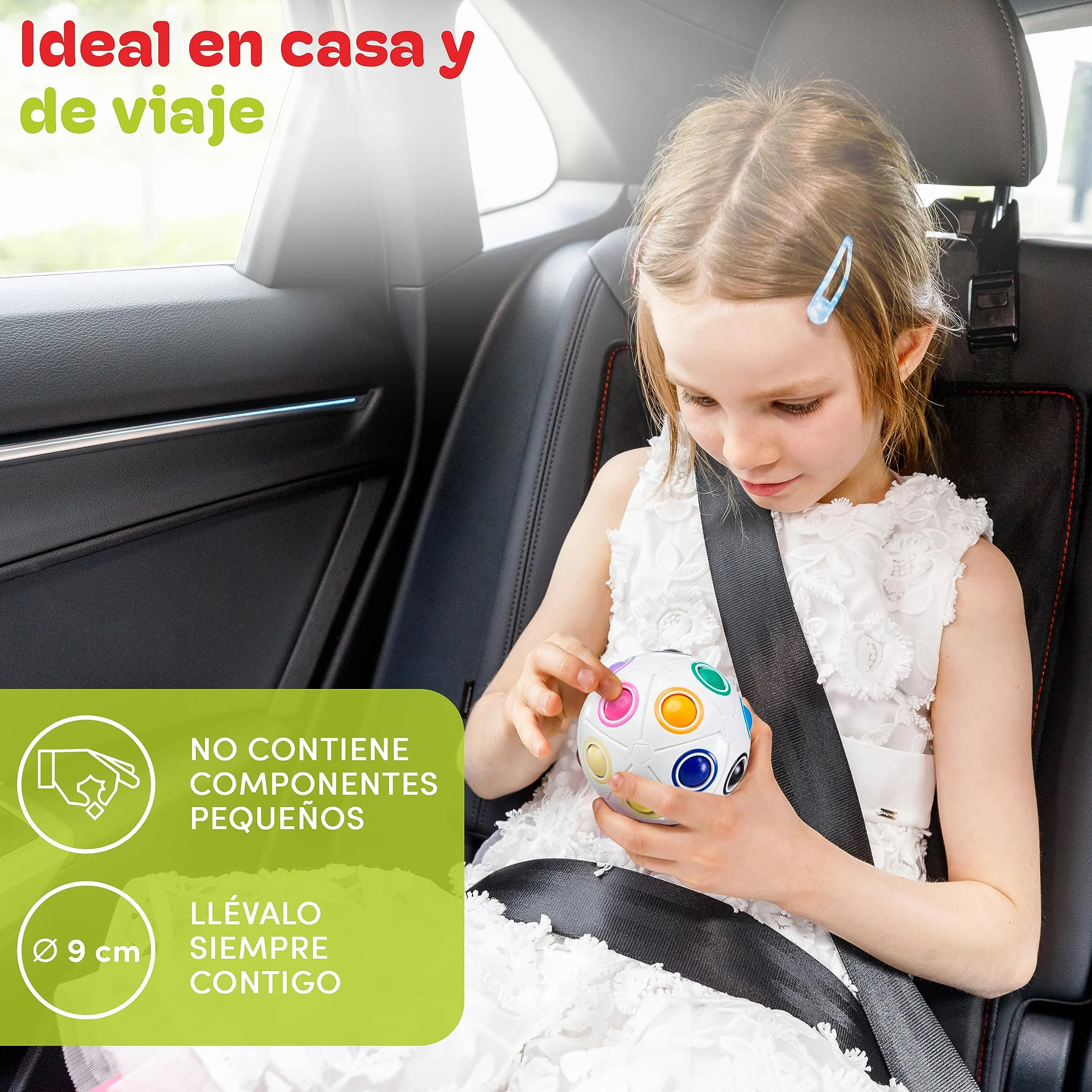 CUBIDI® Bola Mágica Arcoíris Grande Puzzle 3D. Rompecabezas Niños Ideal También como Rompecabezas Adultos. Juguetes Antiestres Adultos y Perfectos como Regalo Niña 6 Años y Niño.