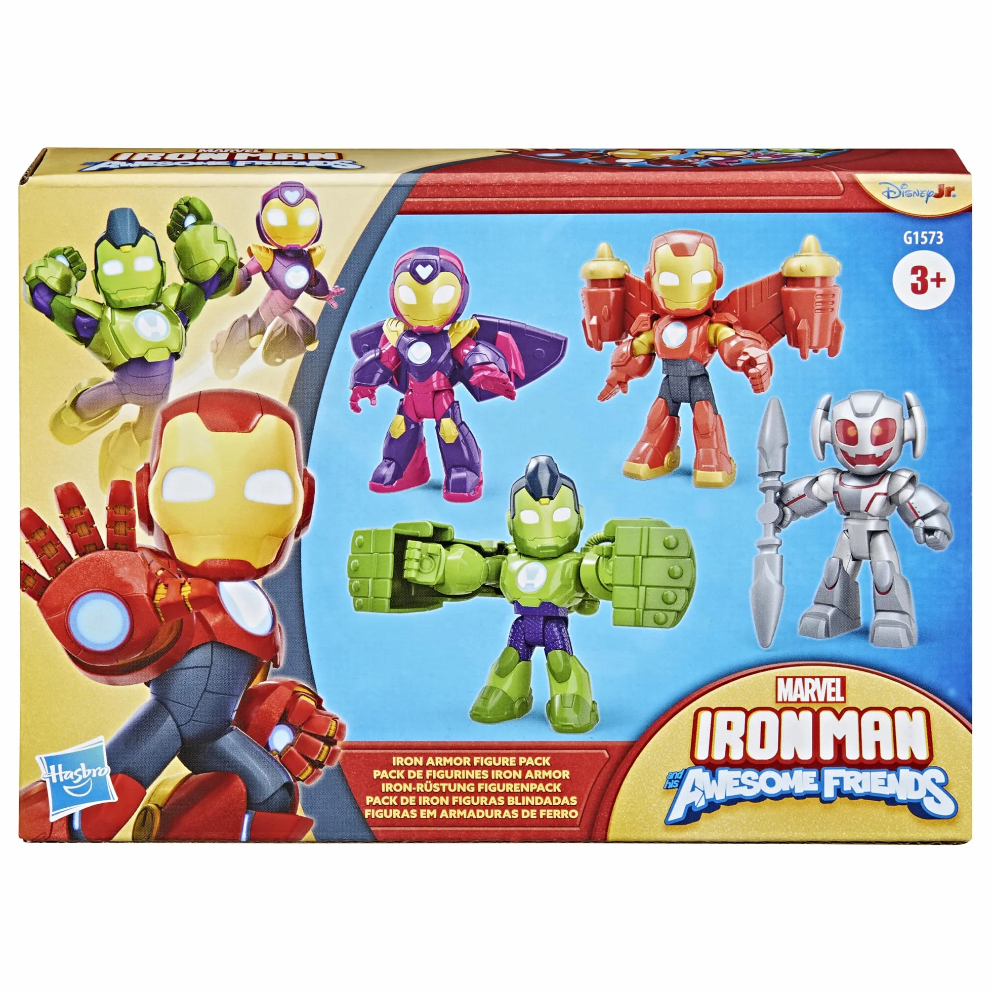 Marvel Iron Man and His Awesome Friends, Pack de Iron Figuras Blindadas, Set de Figuras de acción