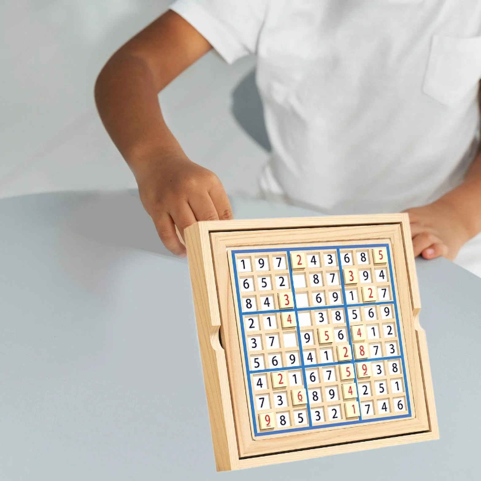 Juego de Rompecabezas Sudoku de Madera para Niños 1-3 Años