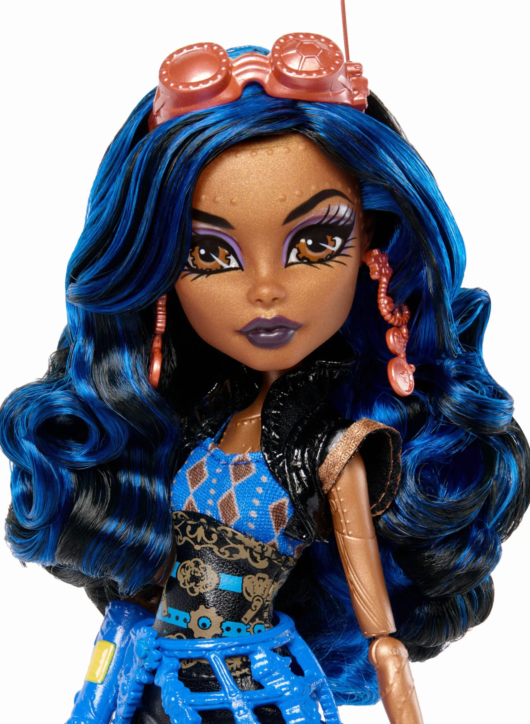 Monster High Boo-riginal Creeproduction Robecca Steam Muñeca, reproducción Coleccionable con peana, Diario y pingüino Mascota Captain Penny, JHK59