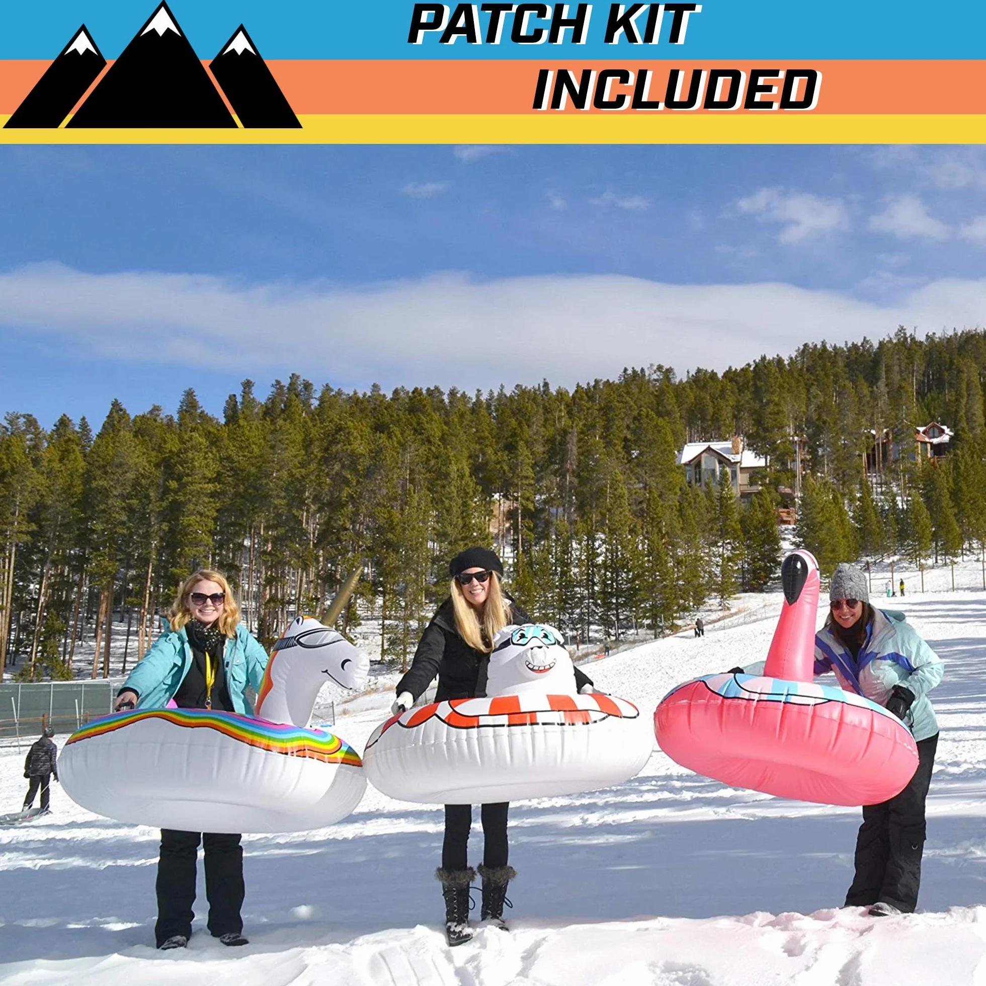 GoFloats Trineo Inflable Tubo de Nieve para Niños y Adultos Unicornio Frozen Disney