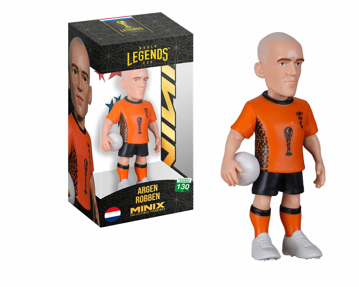 MINIX - Football Legends - Campeonato Mundial de Leyendas #130 - Países Bajos - Robben - Figura Coleccionable de 12 cm