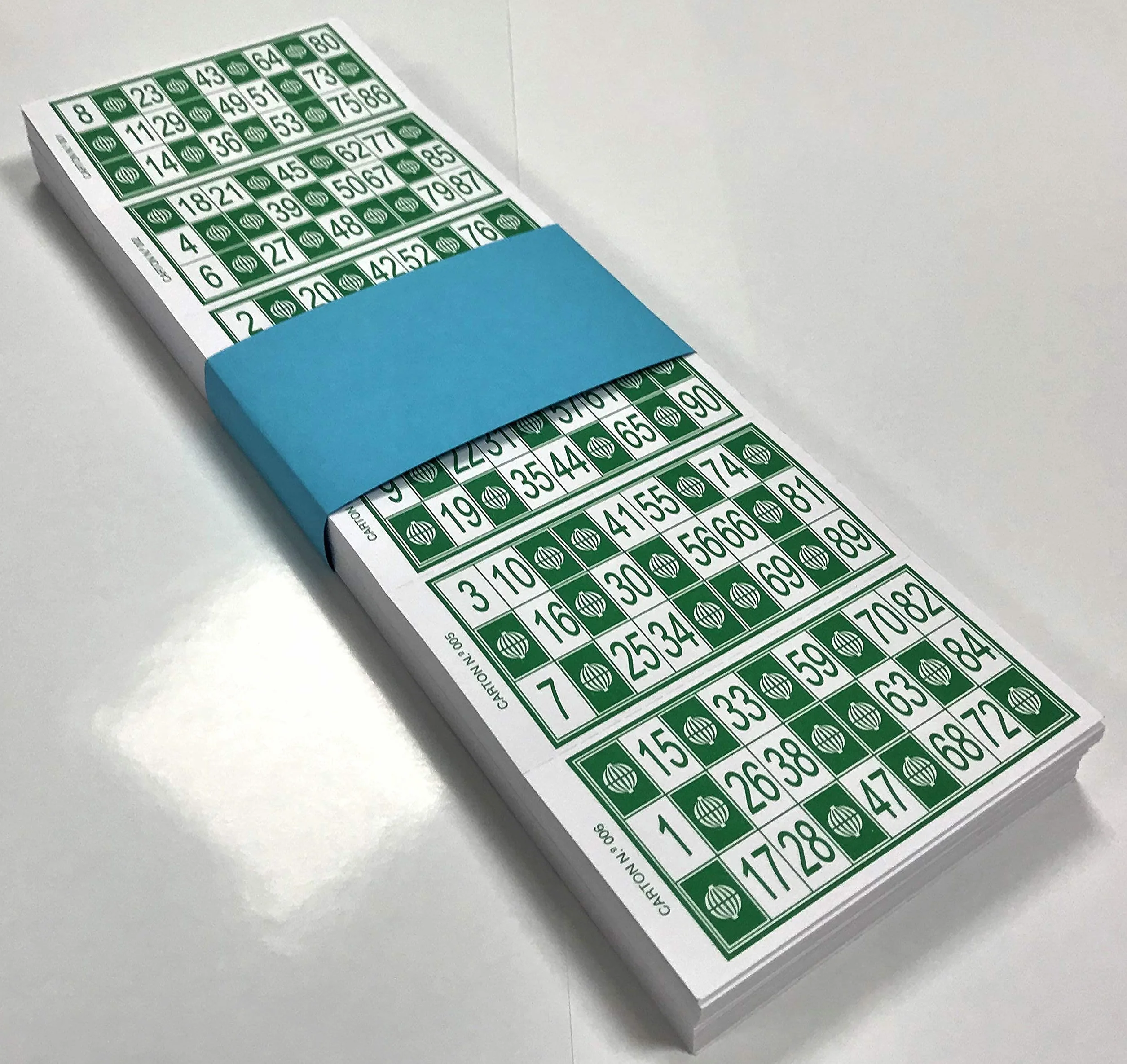 Genérico 600 Cartones para Bingo Tradicional De 90 Bolas (Verde)