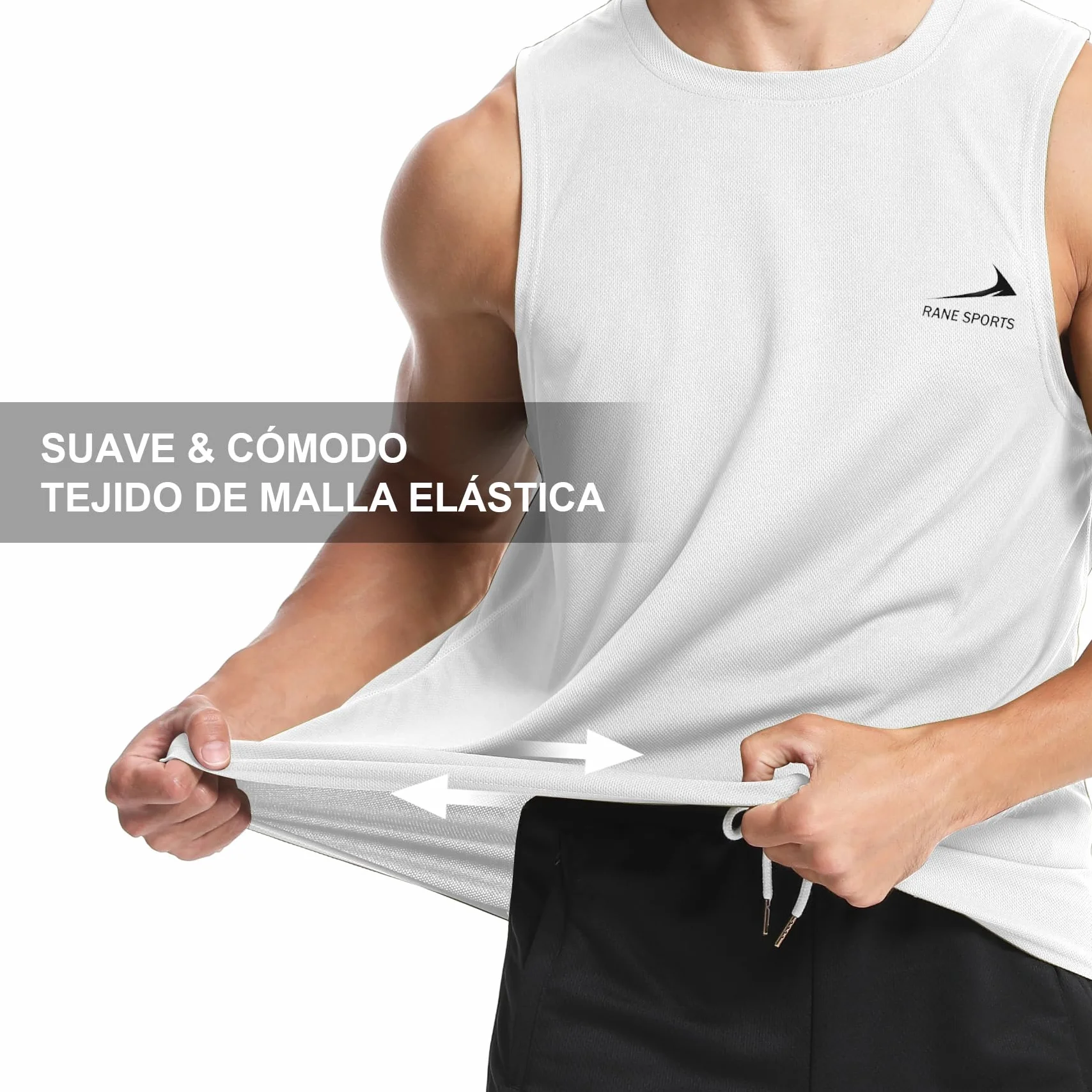 Camiseta sin Mangas para Hombre, para Correr, Gimnasio, Secado rápido, Camiseta Deportiva