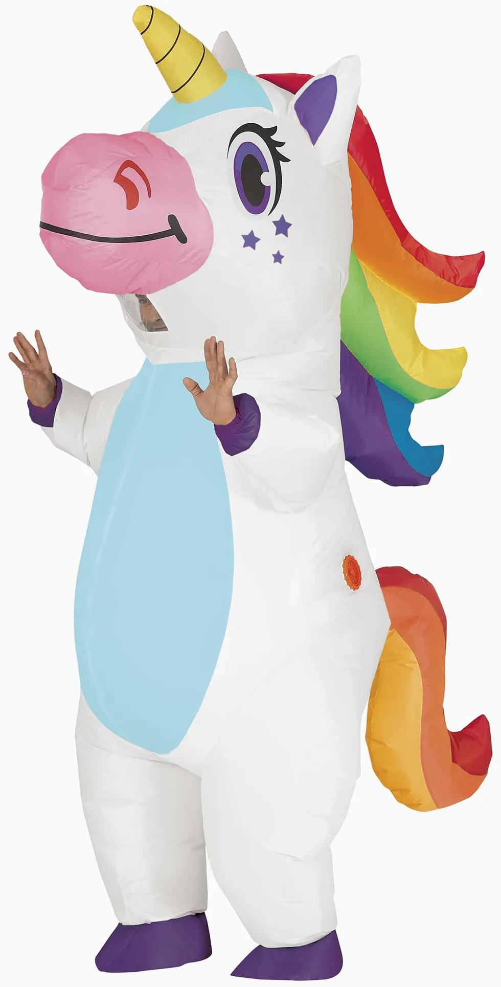 FIESTAS GUIRCA Disfraz de Unicornio Arcoíris Hinchable Adulto