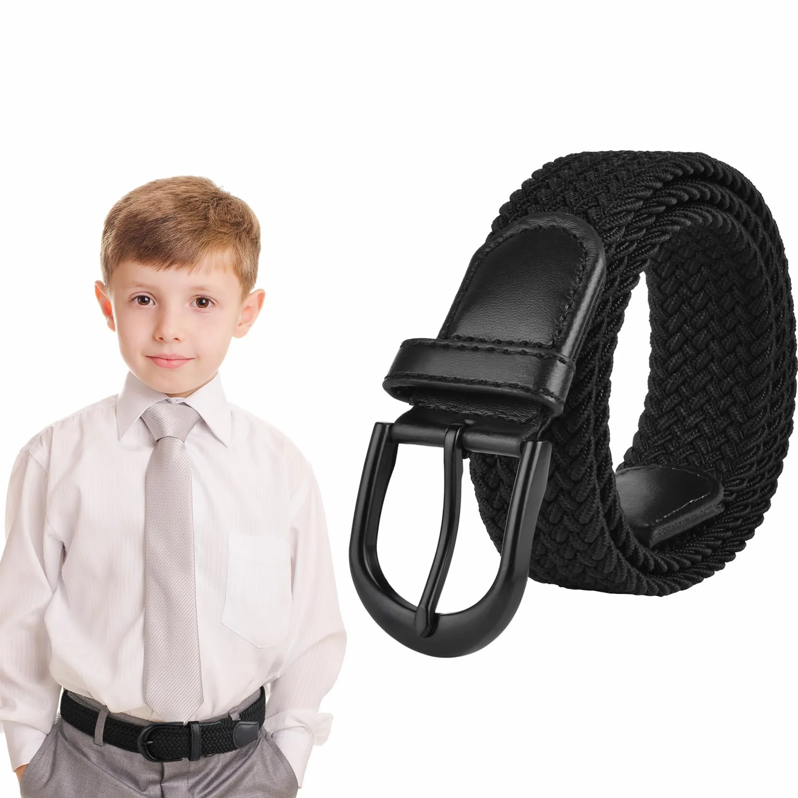 flintronic Cinturón Elástico Trenzado para Niños y Niñas